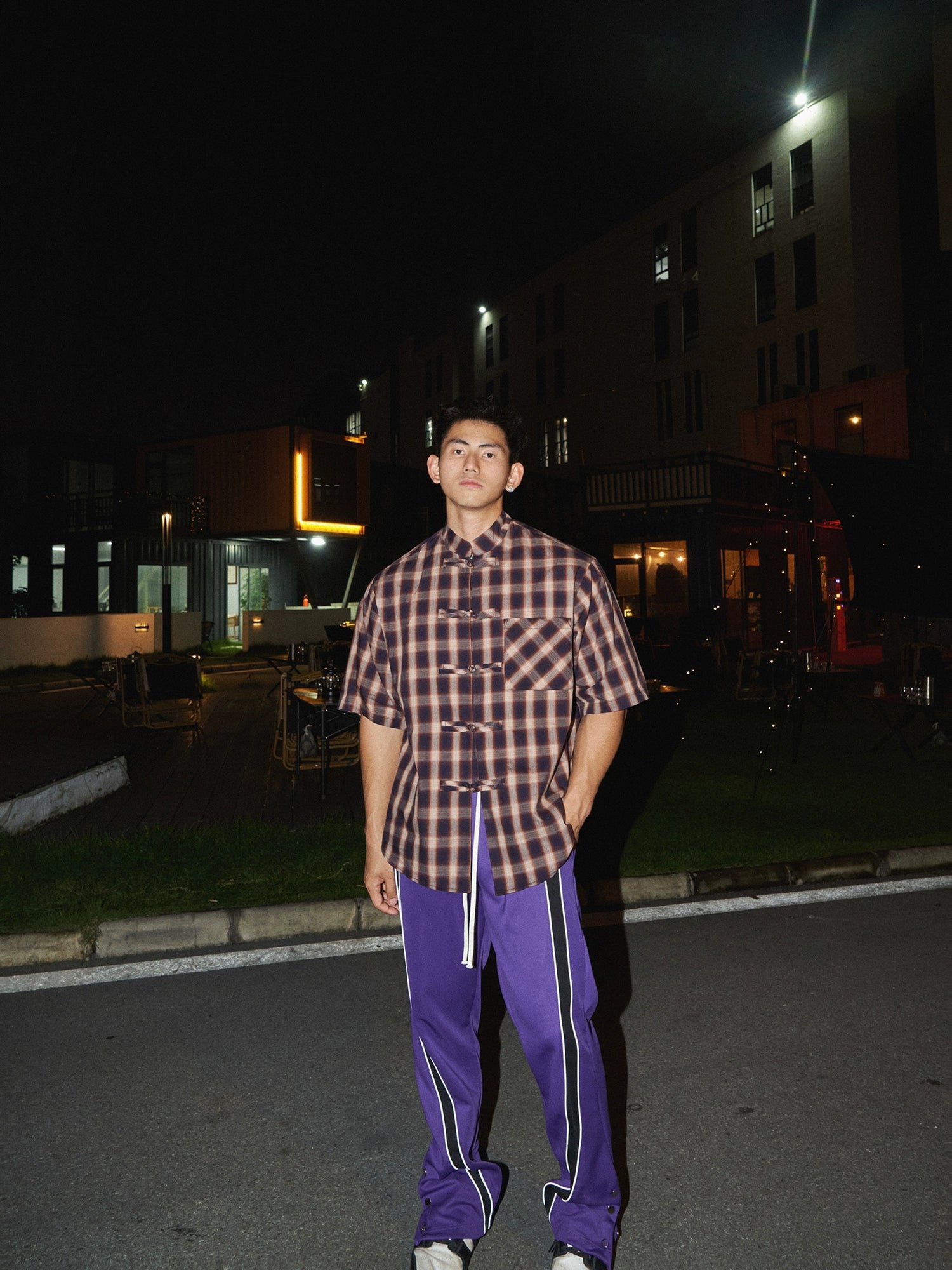 Side Striped Athletic Track Pants