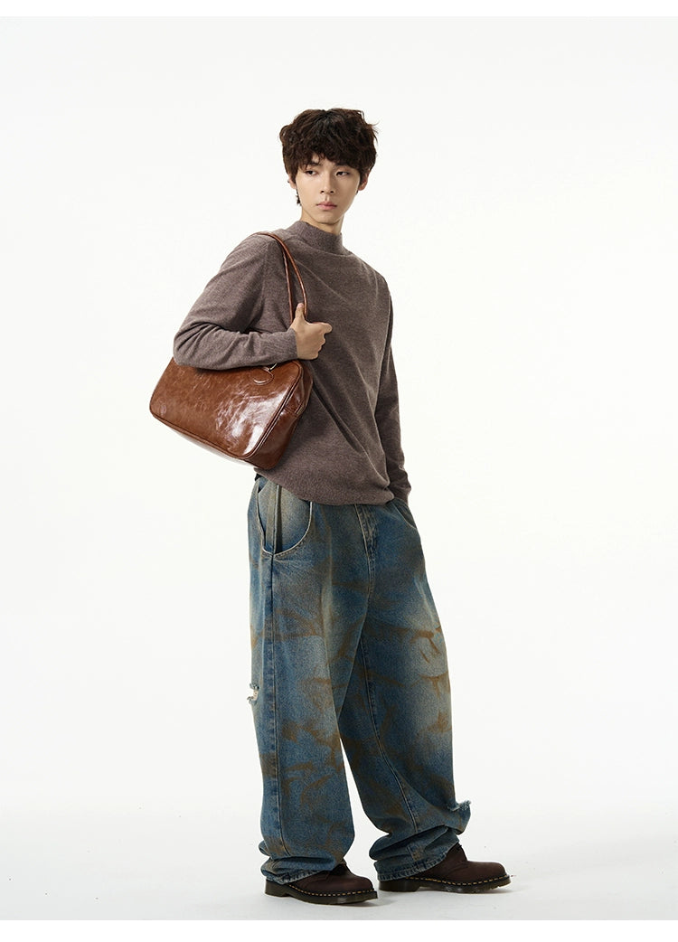 Minimalist Mock Neck Knit Sweater