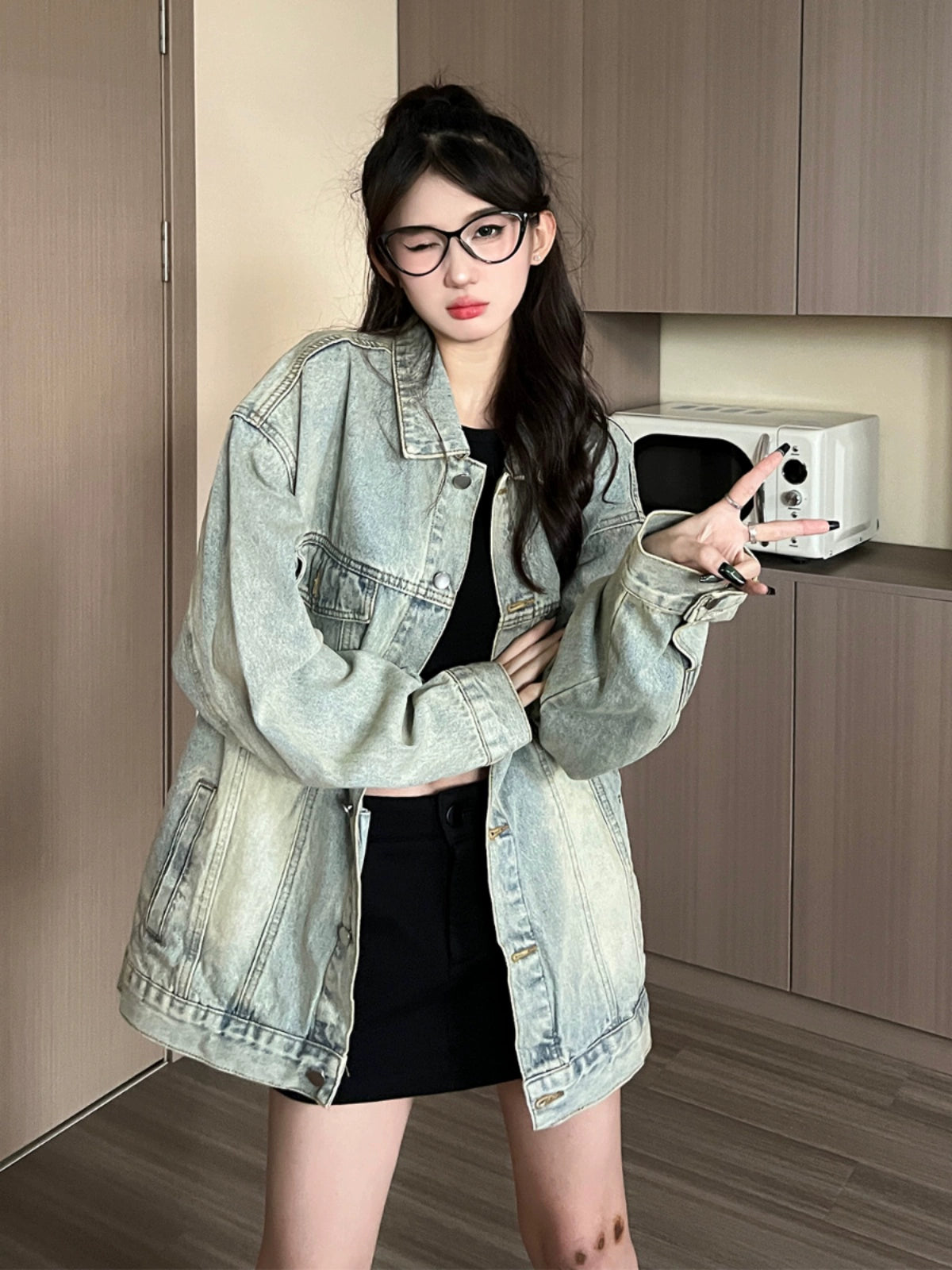 Oversized Denim Jacket Outfit