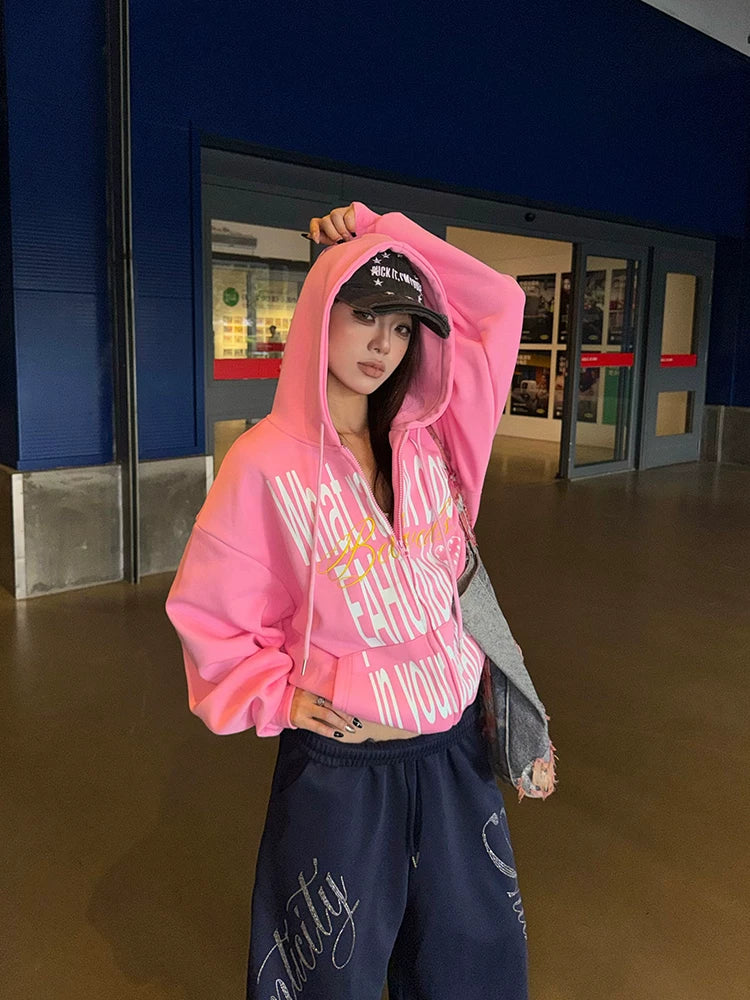 Bubblegum Manifesto Zip Hoodie