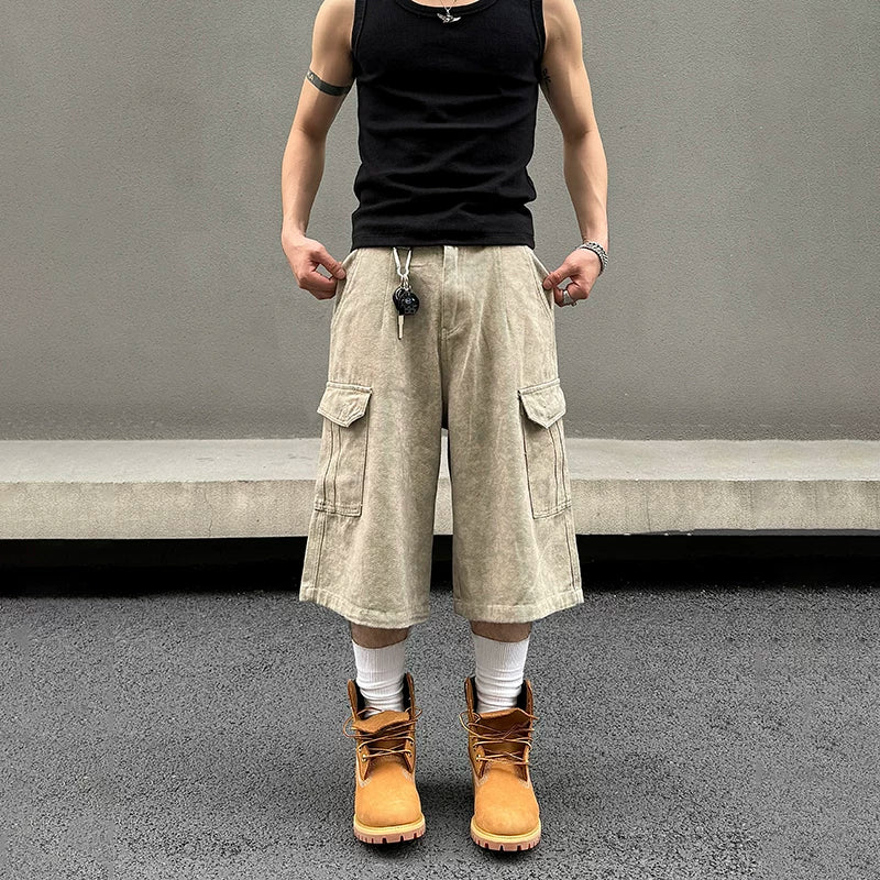 Stonewash Cargo Shorts