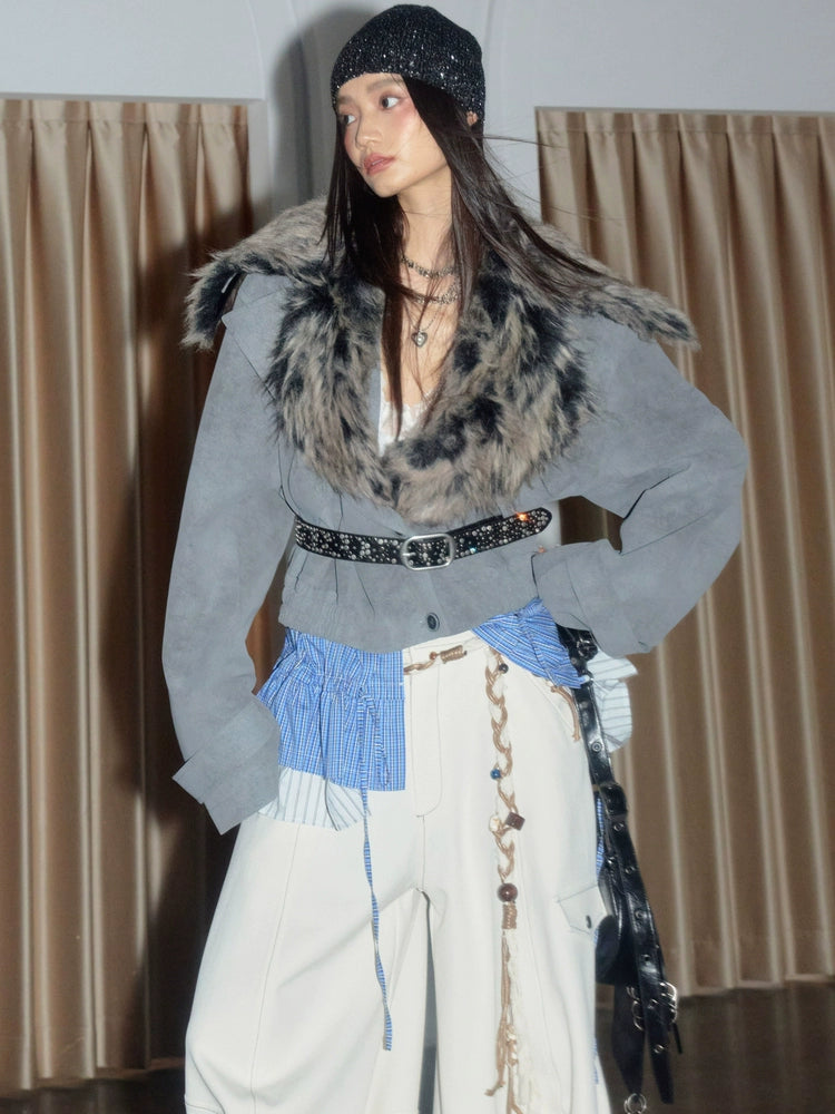 Frosted Wolf Pleat Hybrid Jacket