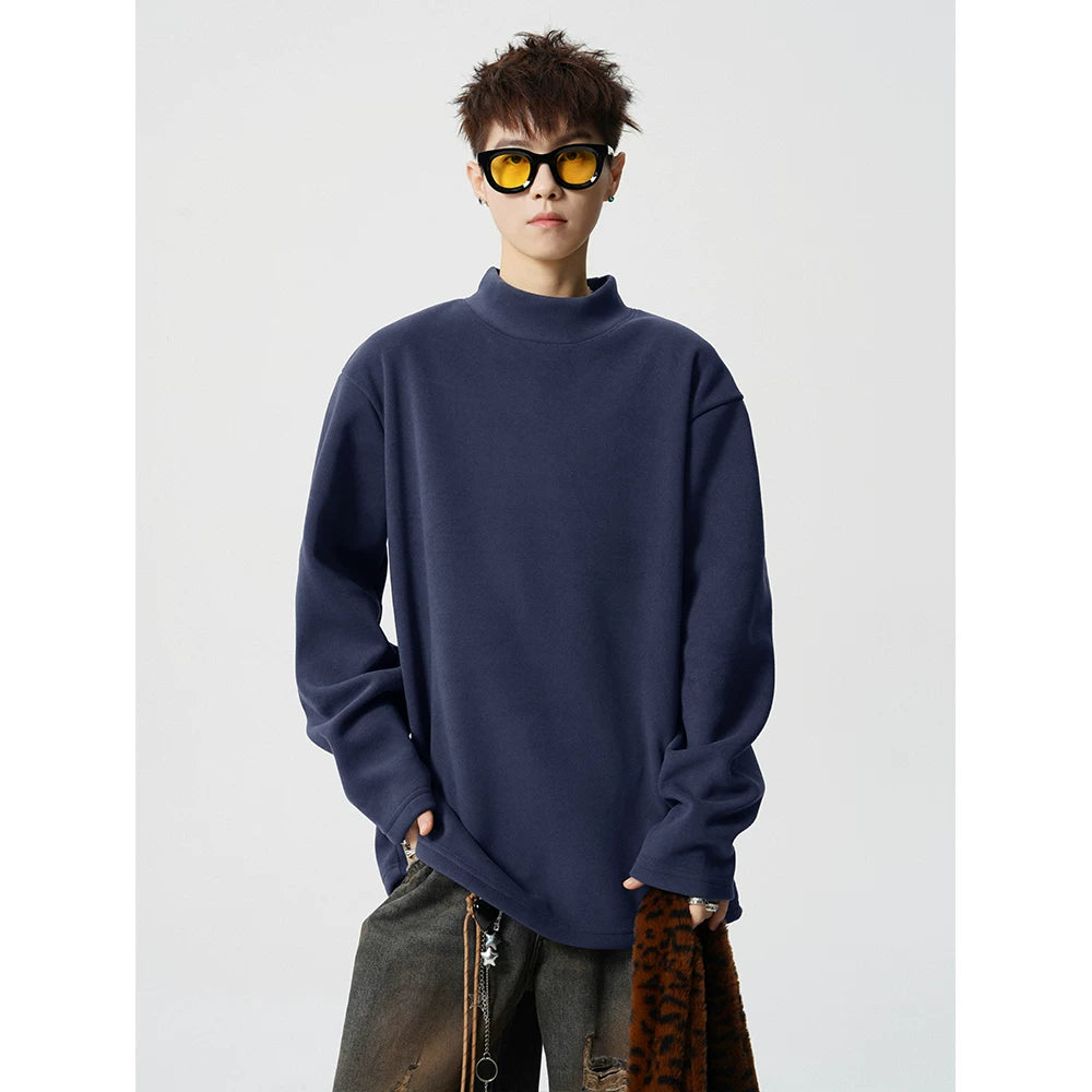 Circuit Fleece Boxy Mockneck Top