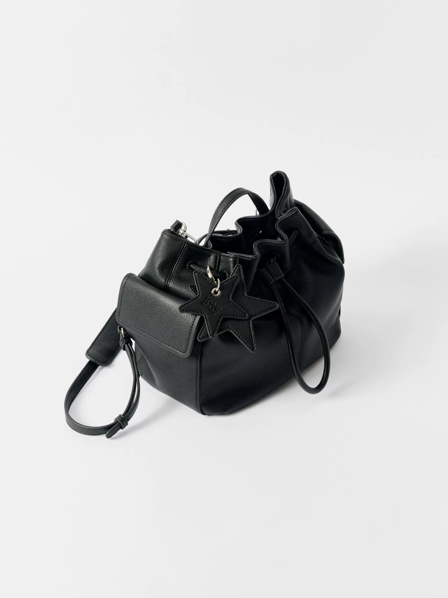 Star-Charm Convertible Drawstring Bucket Bag - view 3