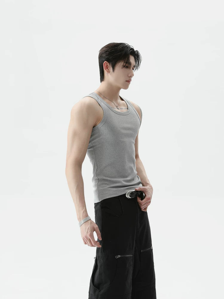 280G Ribbed Athletic Tank Top