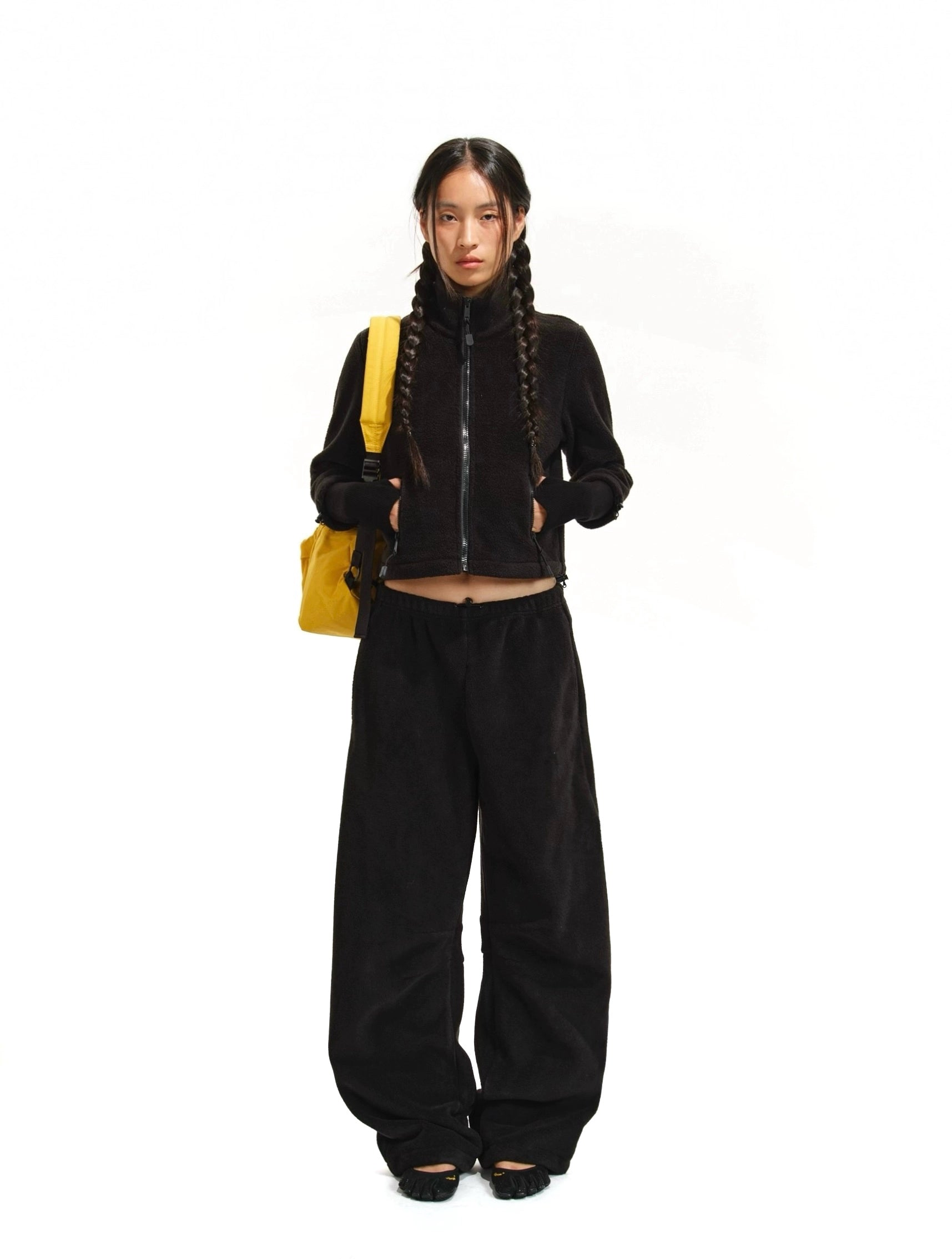 Ensemble de veste chaude et pantalon couteau courbe courte