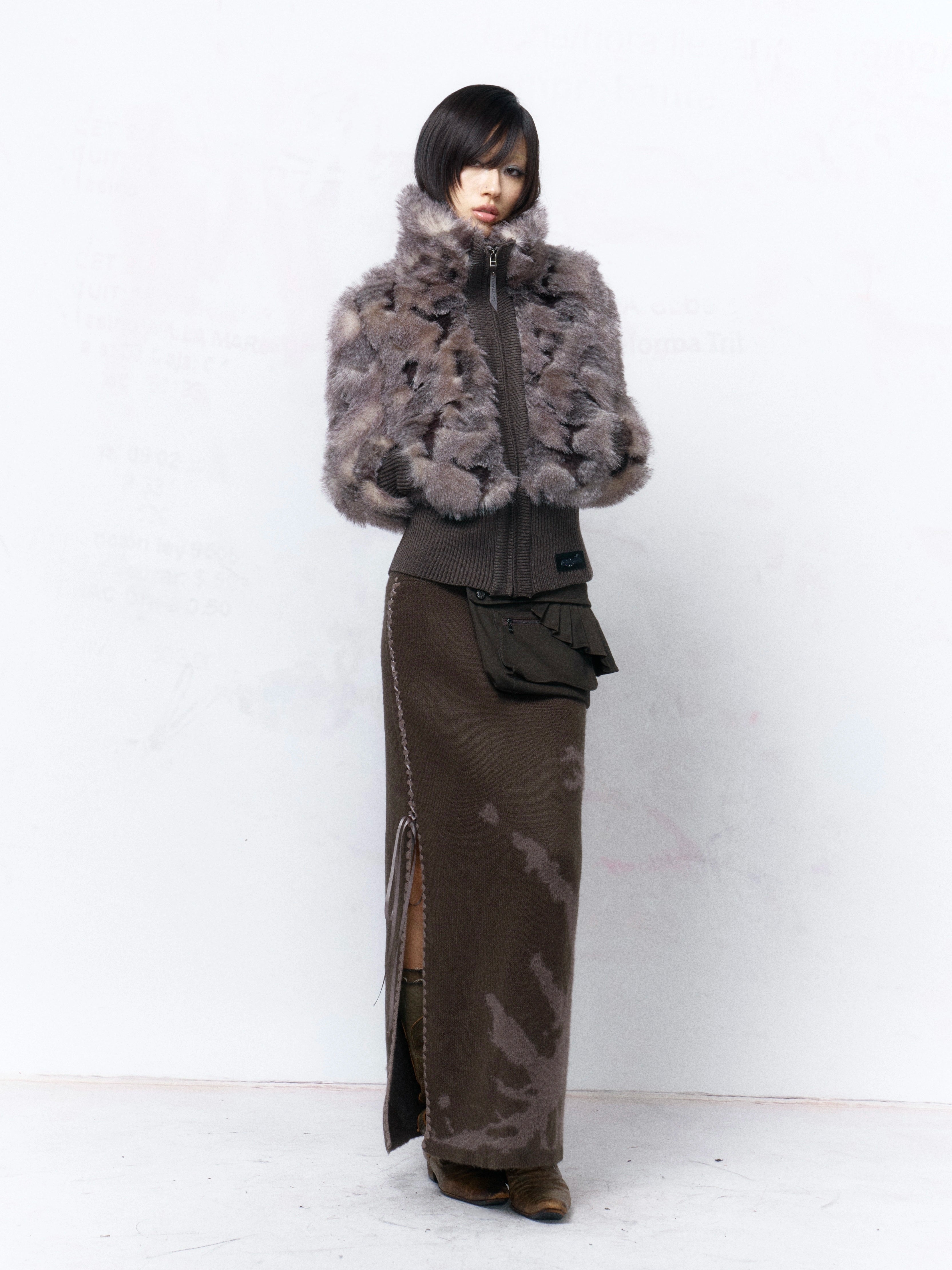 Ash Bloom Knit Maxi Skirt