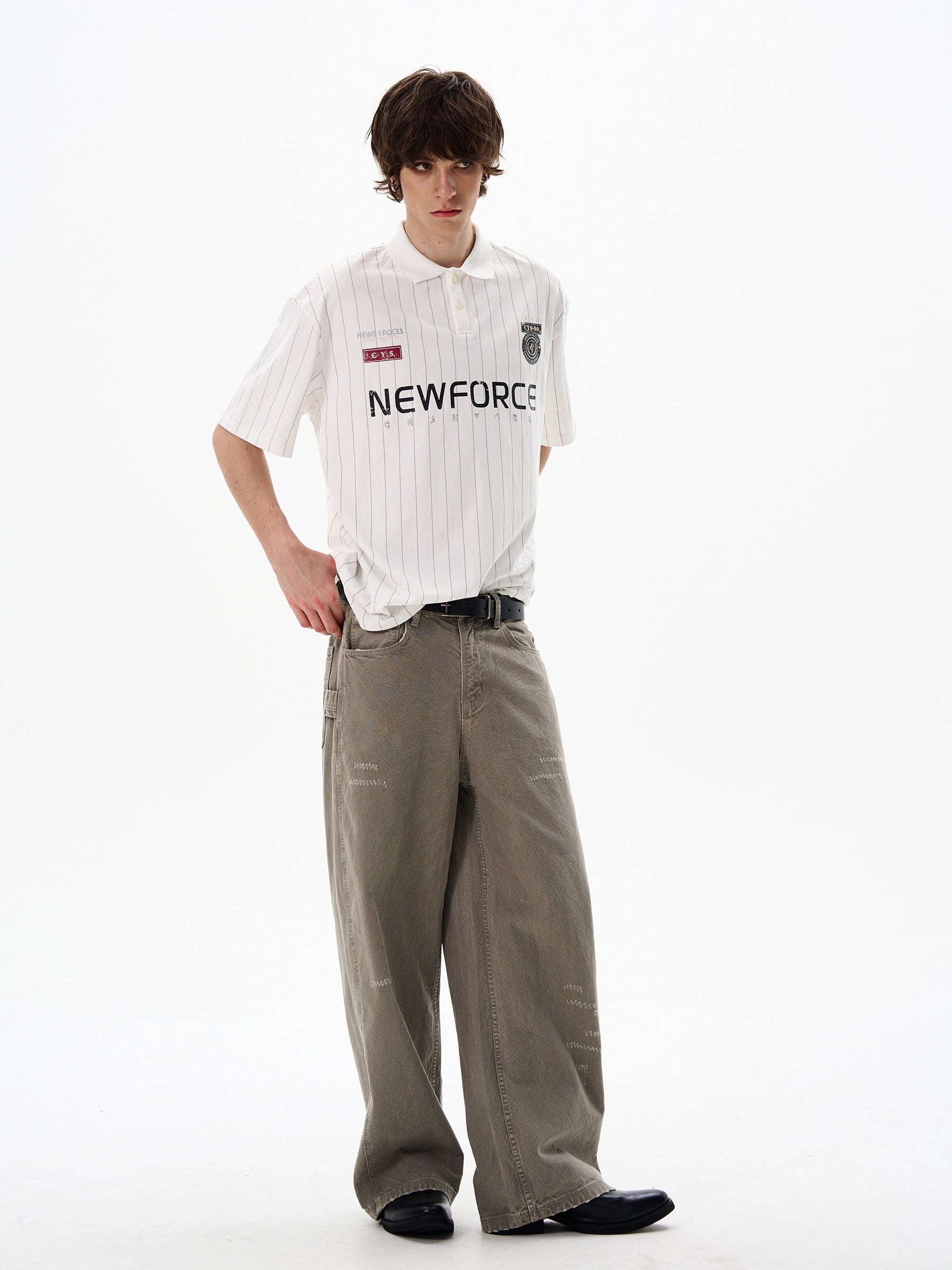 Pinstripe Varsity Energy Polo Shirt