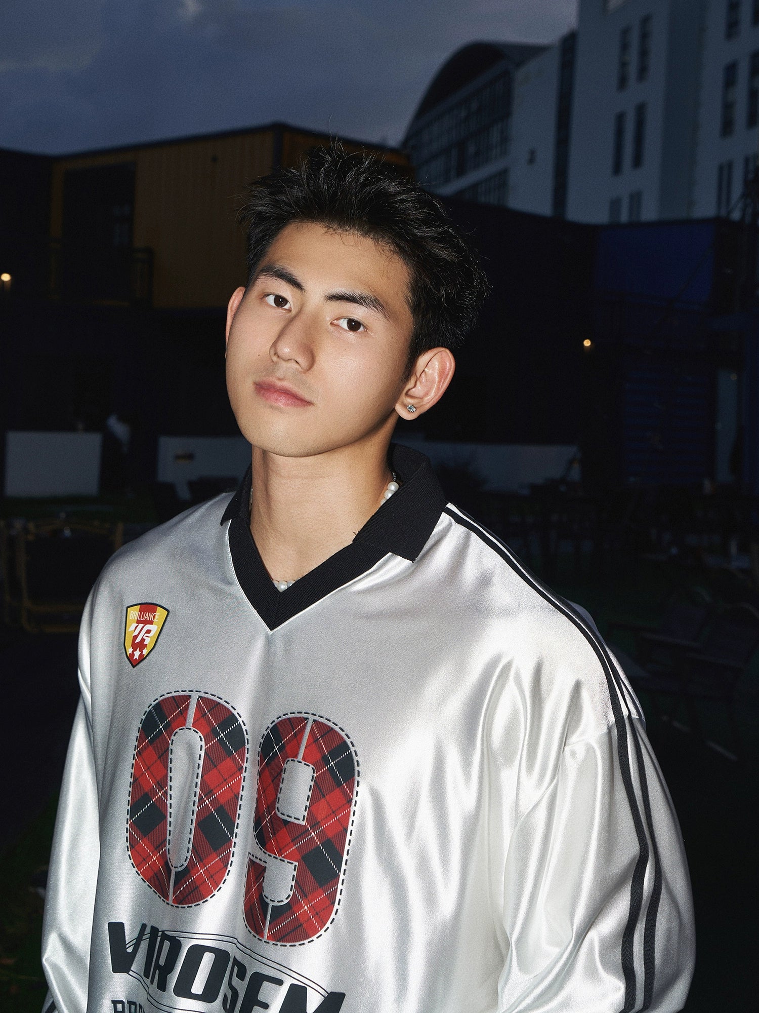 Plaid Number 09 Varsity Jersey