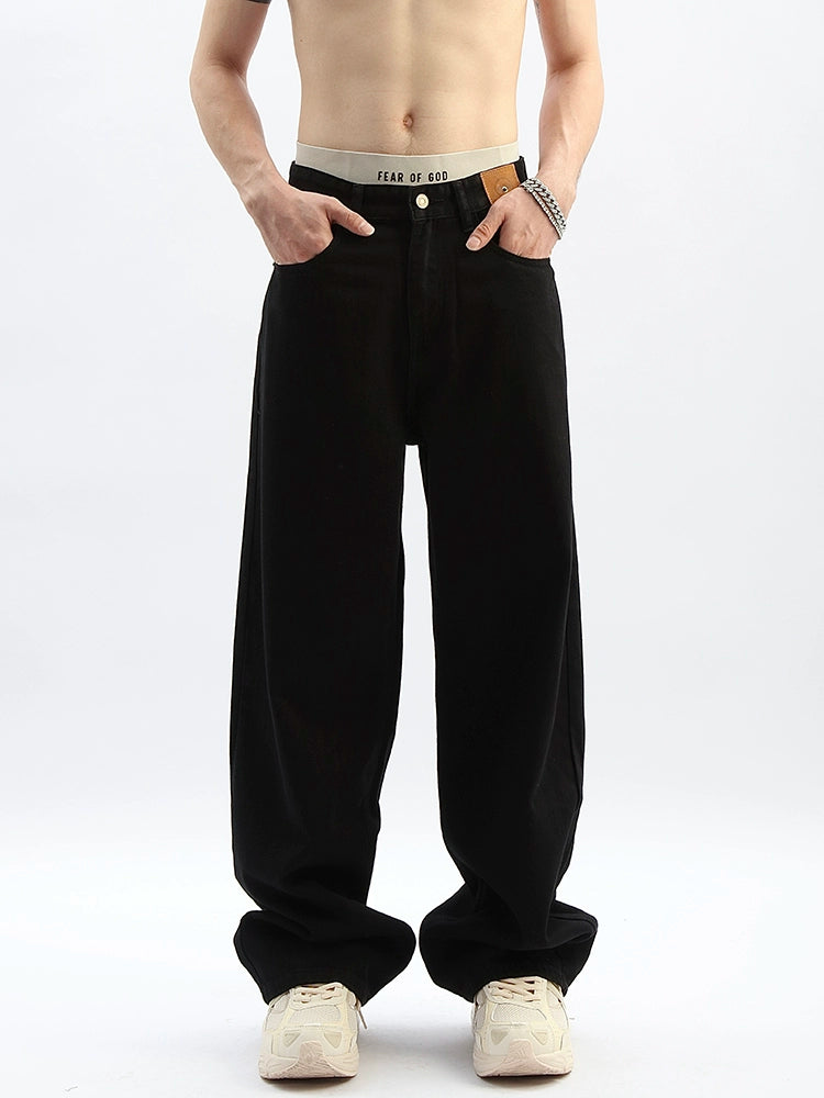 Midnight Drape Wide-Leg Jeans