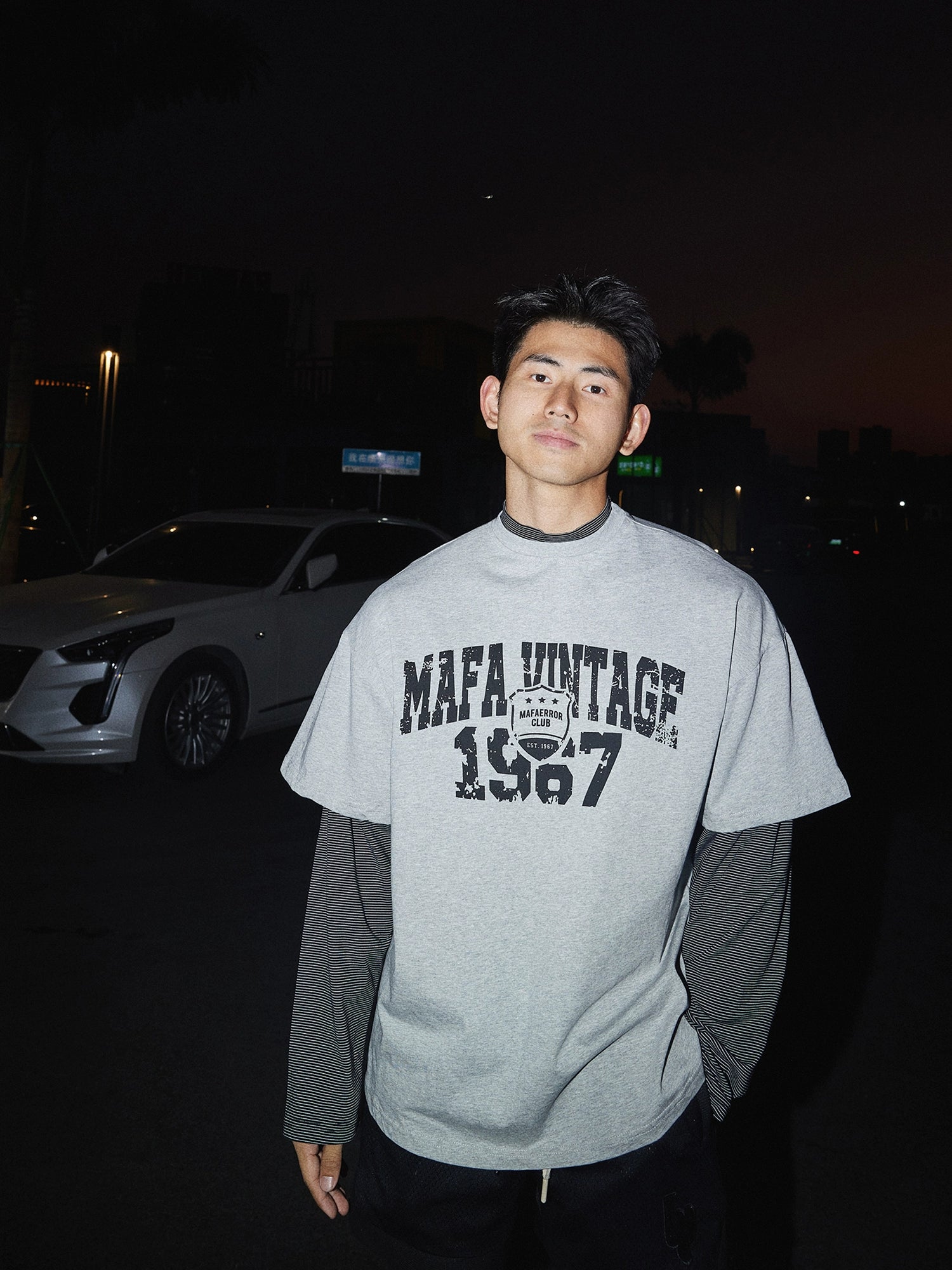 Vintage Graphic Layered Tee