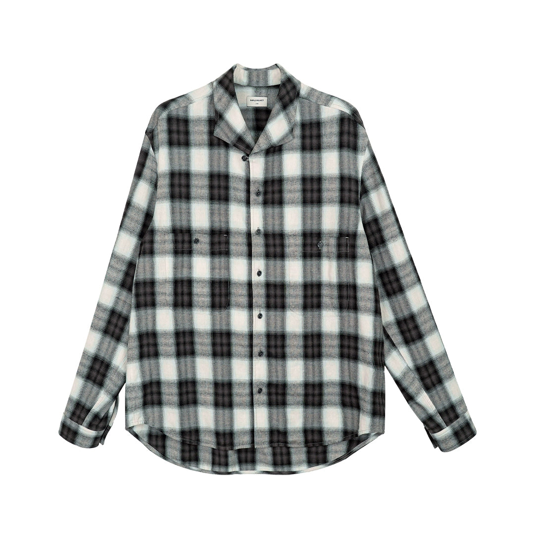 Frosted Sky Gradient Plaid Shirt
