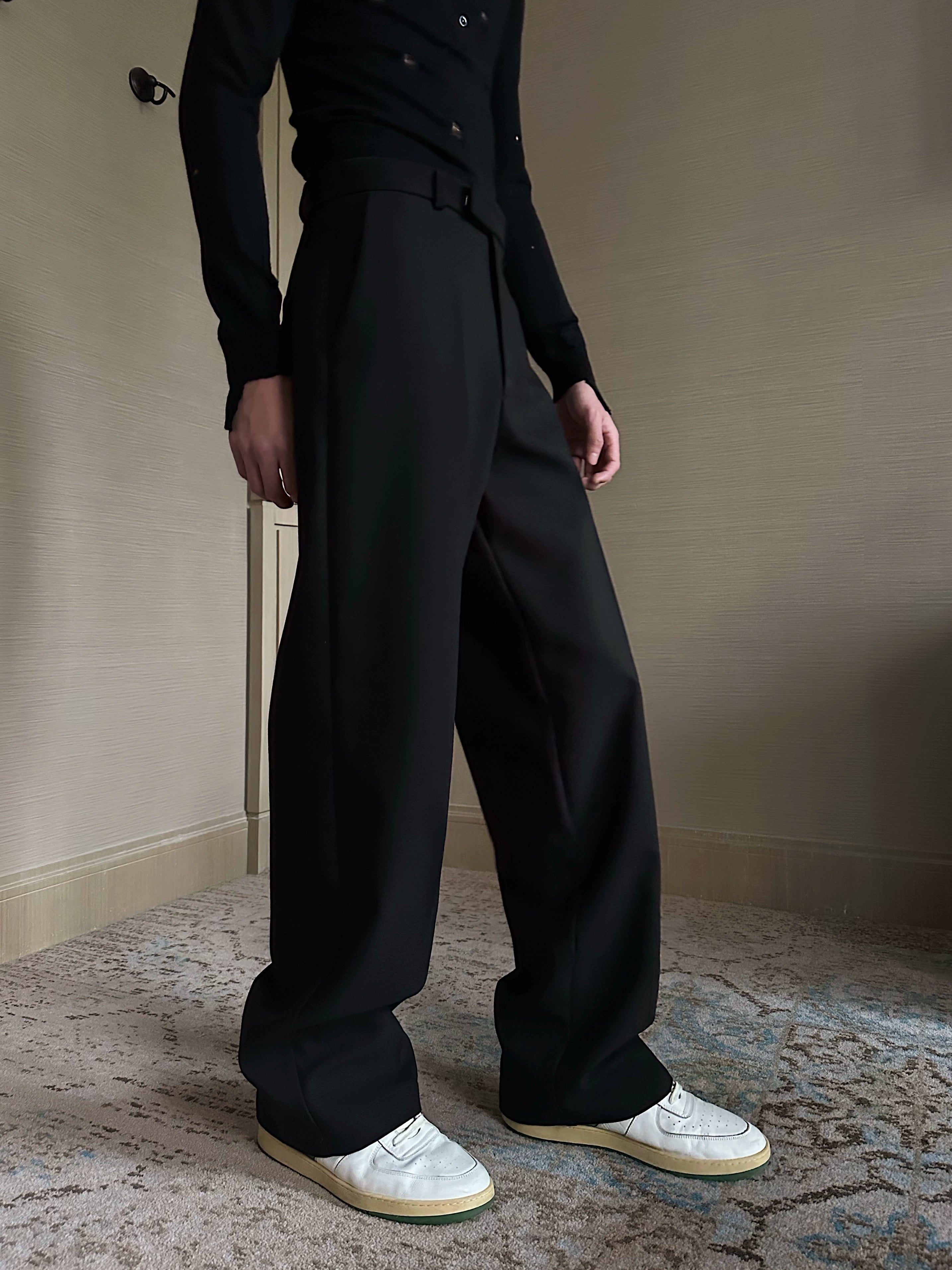 Black  Straight  Dress Pants