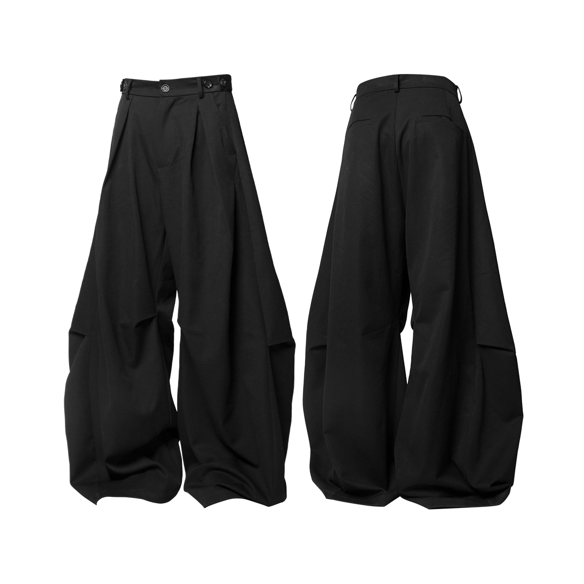 Architectural Pleated Leg Trousers