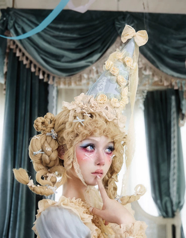 Rosette Lace Cone Party Hat
