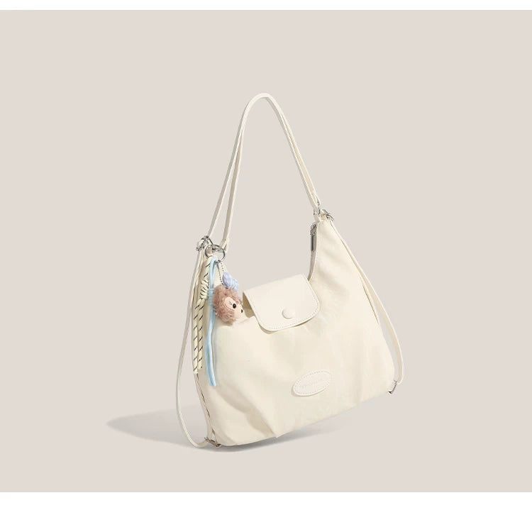 Milky Way Teddy Charm Hobo Tote