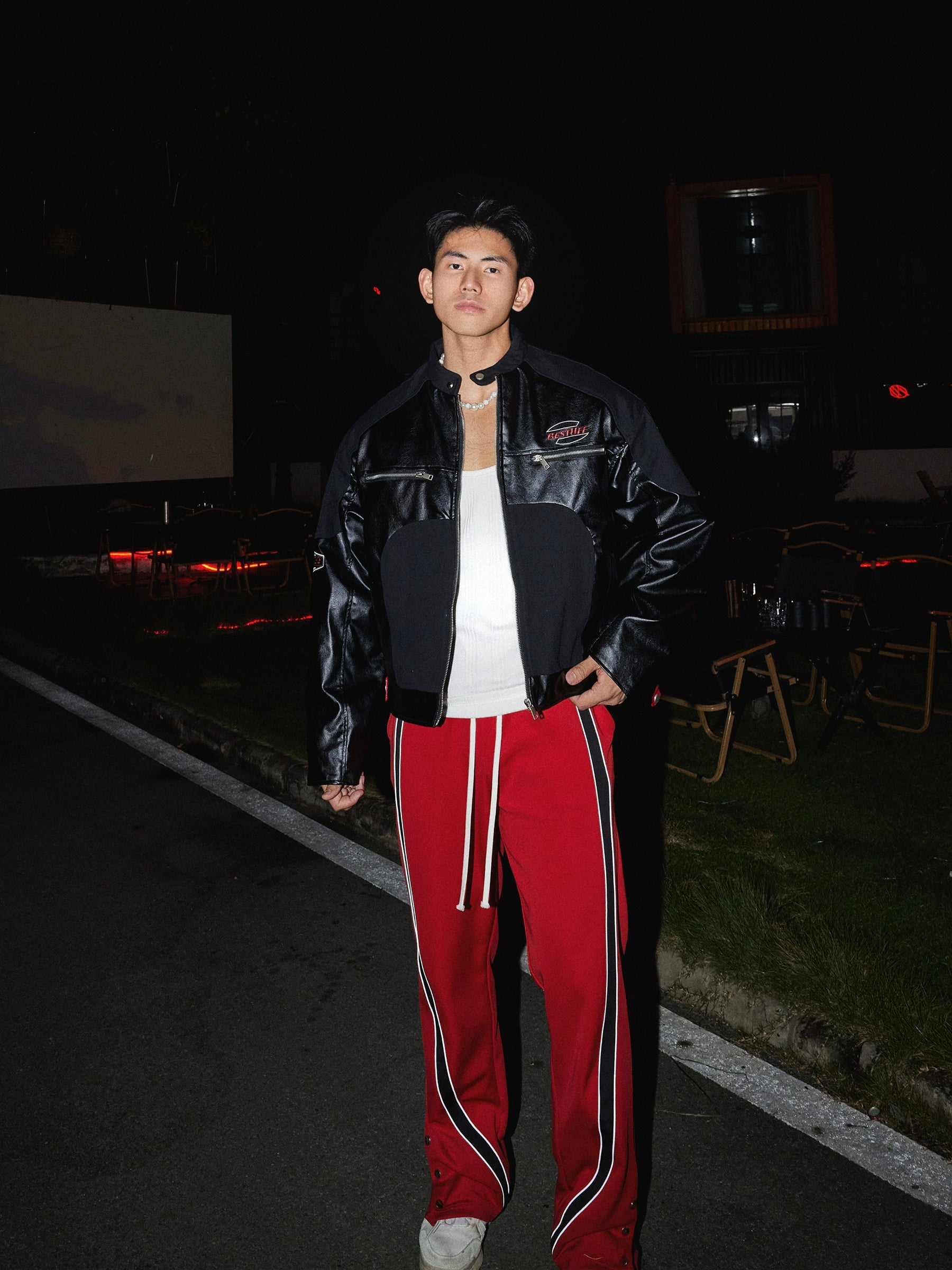 Racing Winter Collar Zipper Jacket