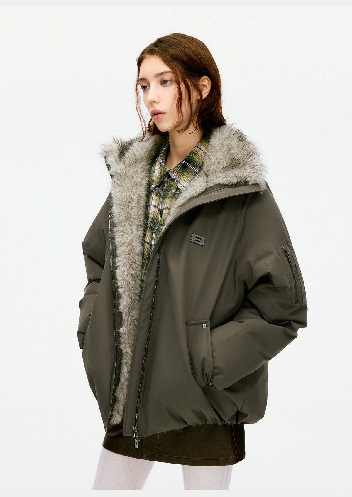 Arctic Haven Faux Fur Collar Jacket