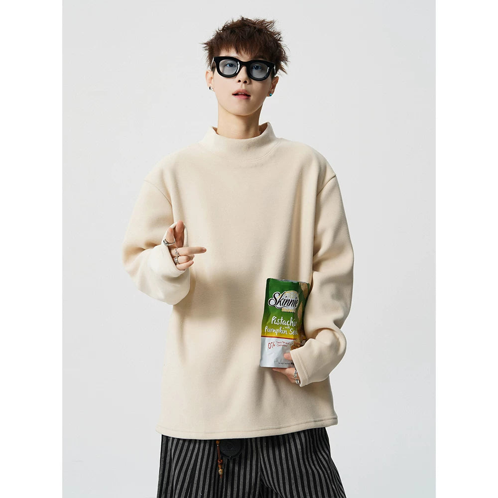 Circuit Fleece Boxy Mockneck Top