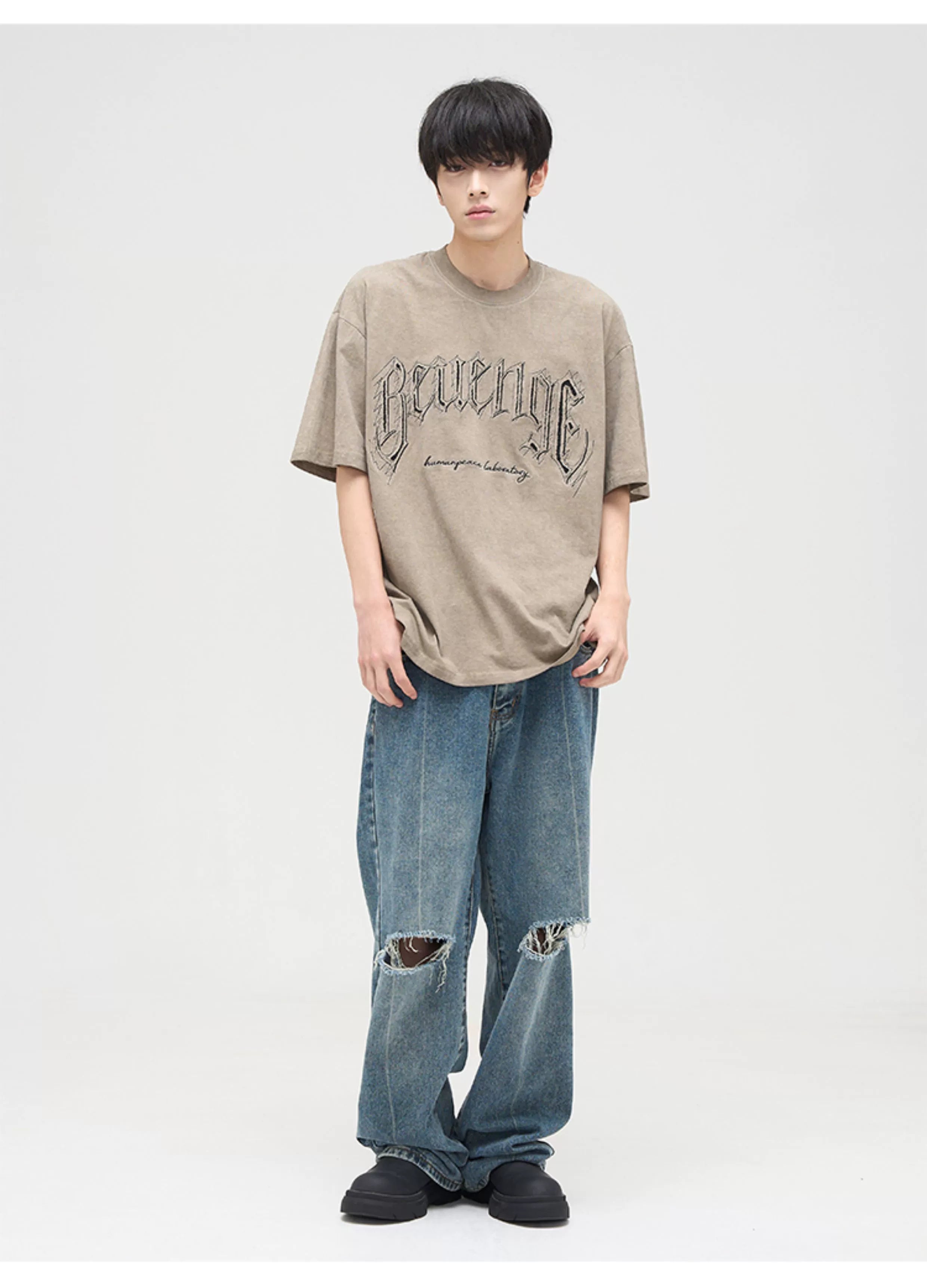 Vintage Subtle Fade Wide Leg Jeans