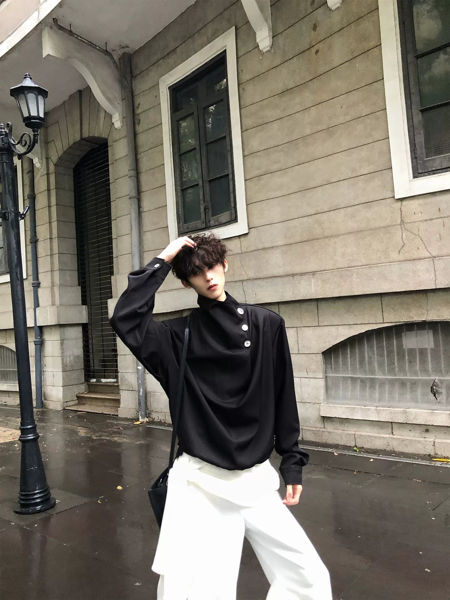 Ascent Drape Collar Shirt