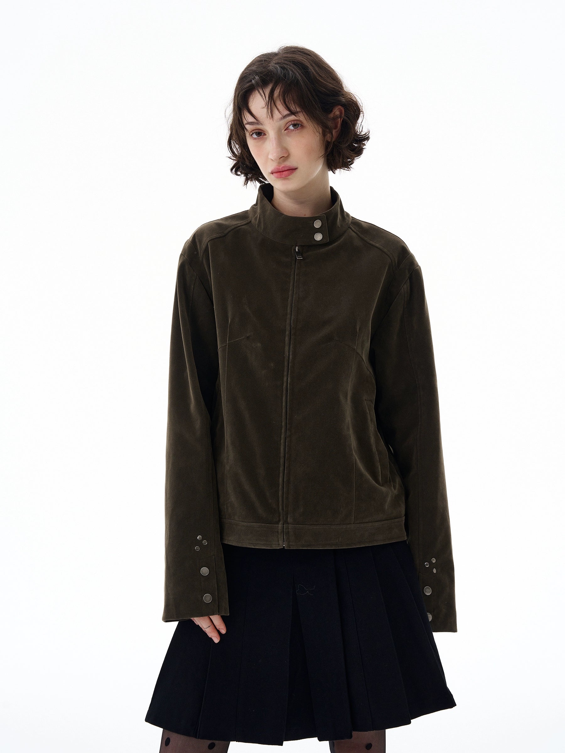 Velvet Espresso Moto Jacket