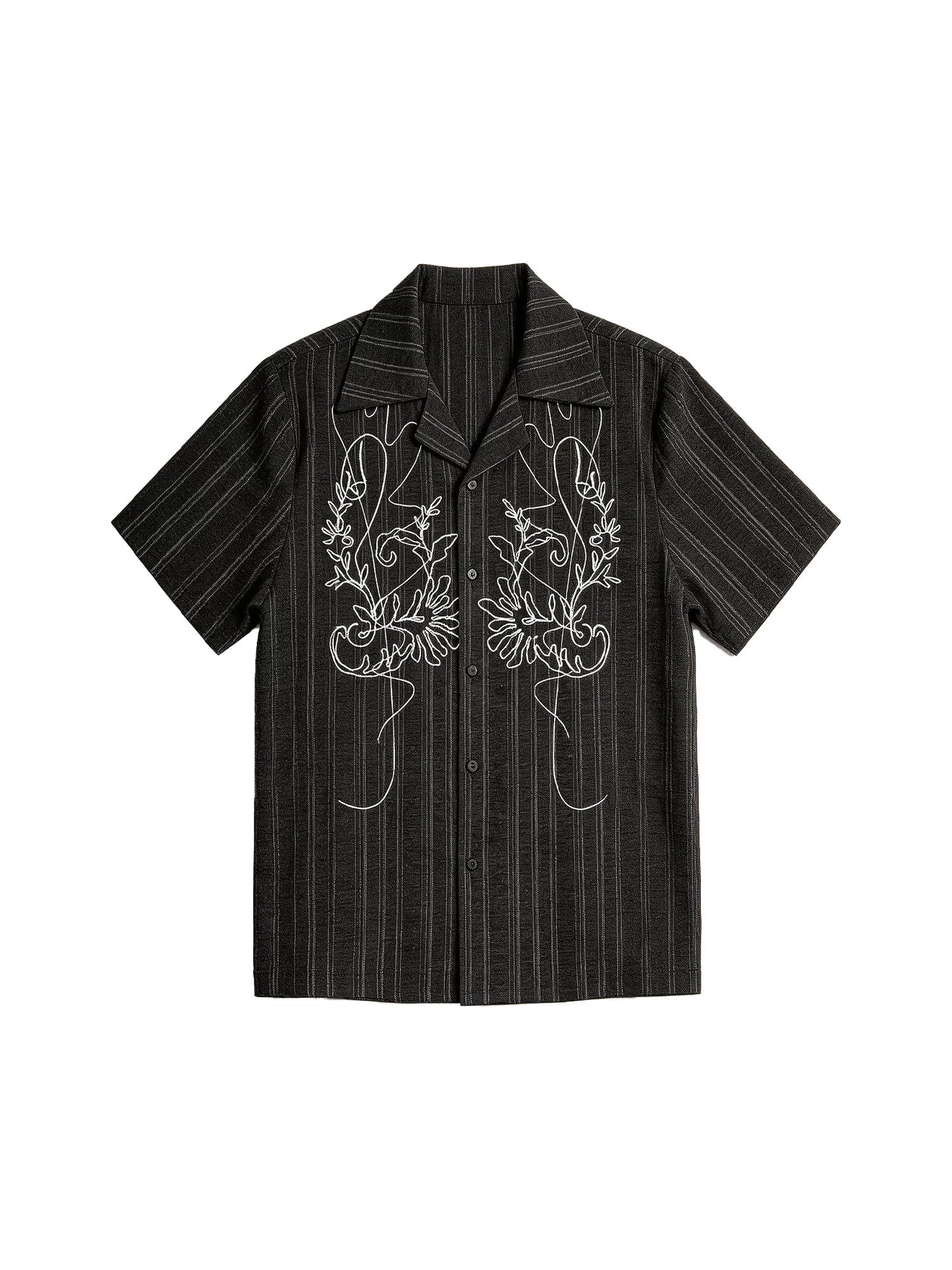 Charcoal Linework Crest Shirt