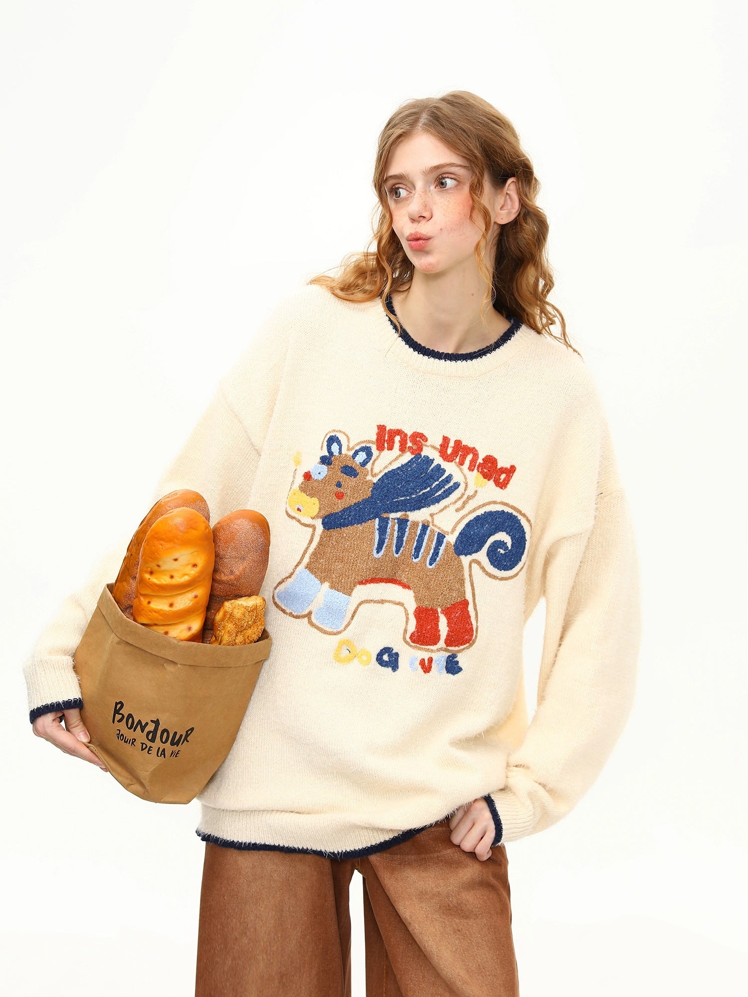 Bonjour Pony Bakery Knit Sweater