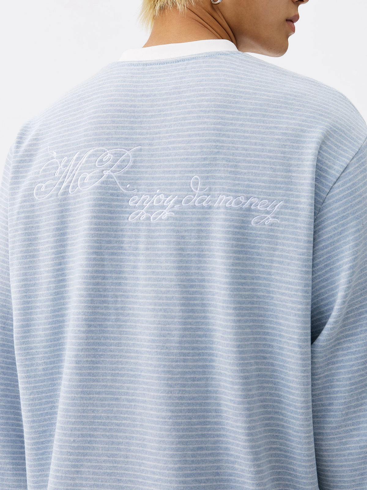 Striped Whisper Henley Long-Sleeve