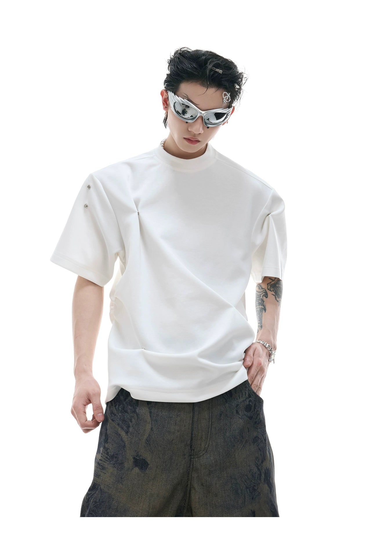 Tactical Black Mock Neck T-Shirt