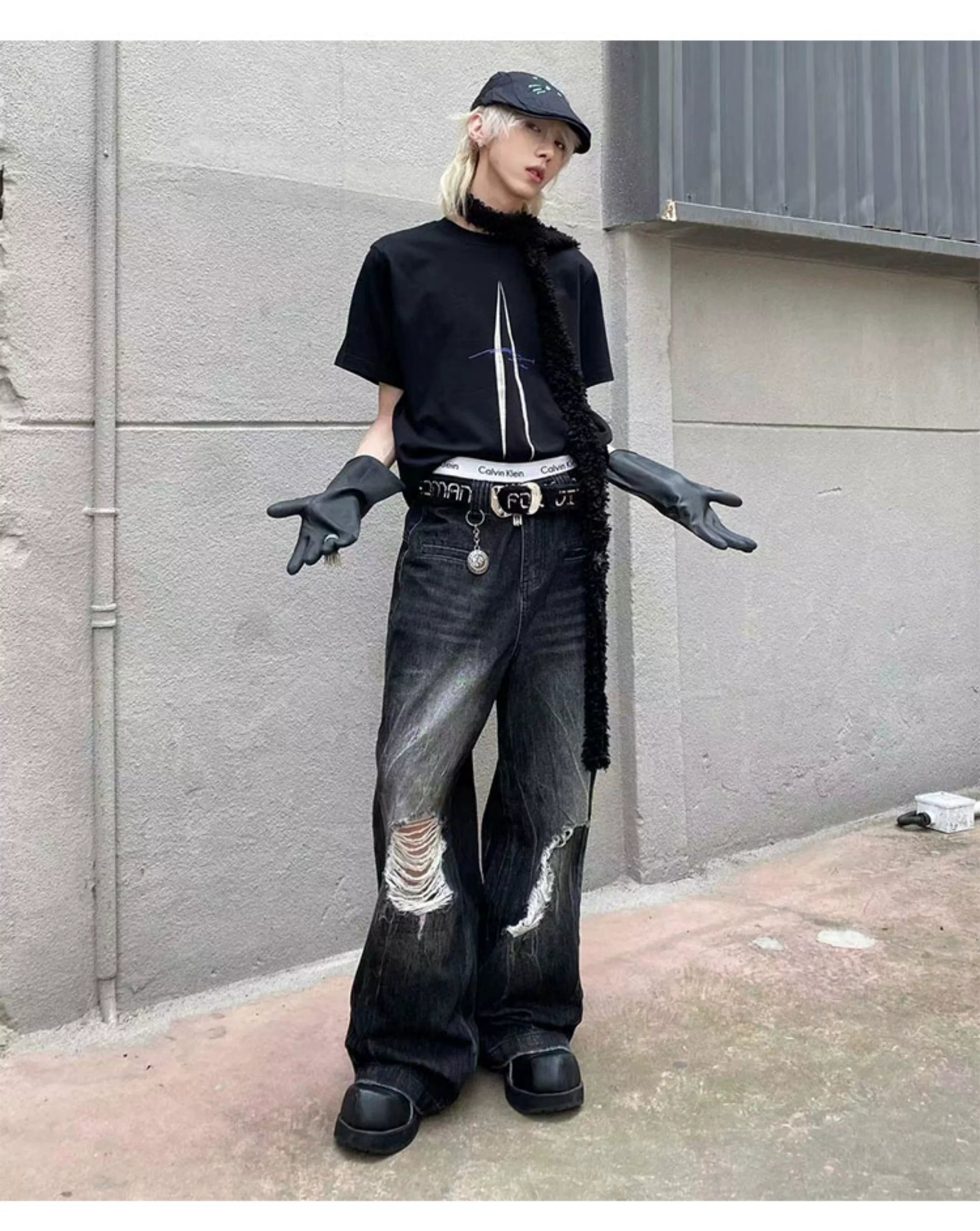 Fuzzy Statement Western Buckle Belt