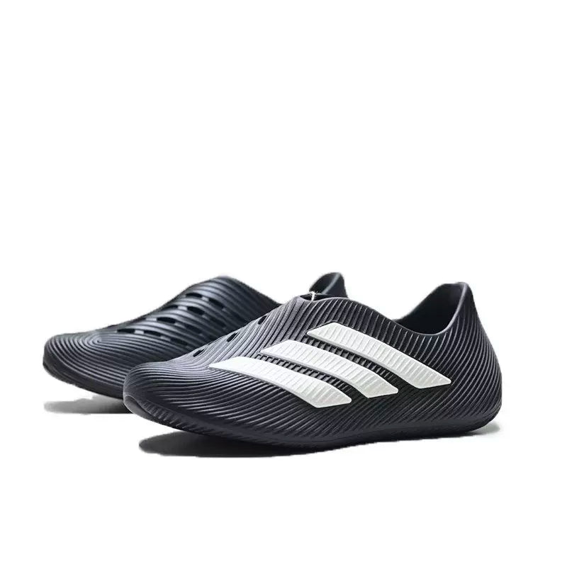 Sleek Striped Slip-On Sport Shoes