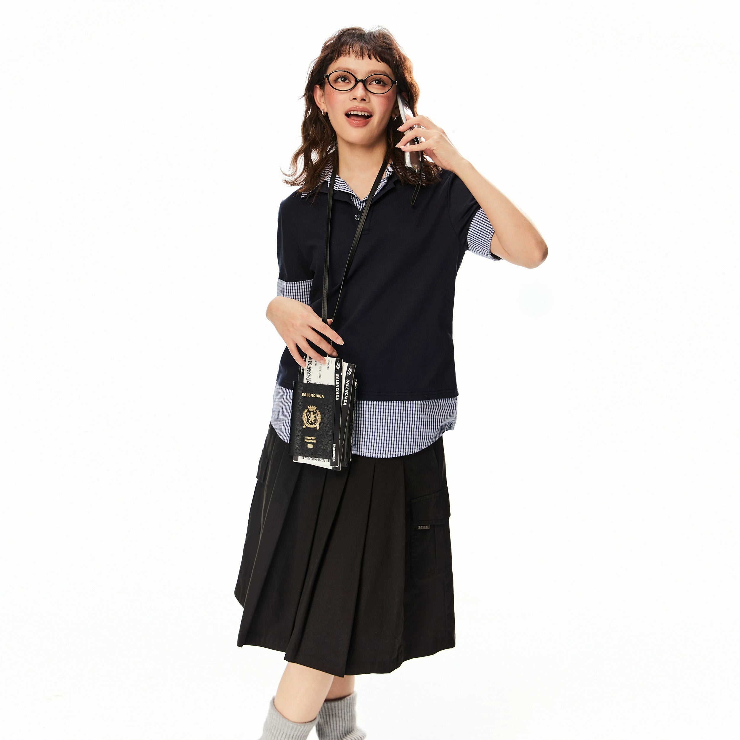 Plaid Layered Polo Shirt