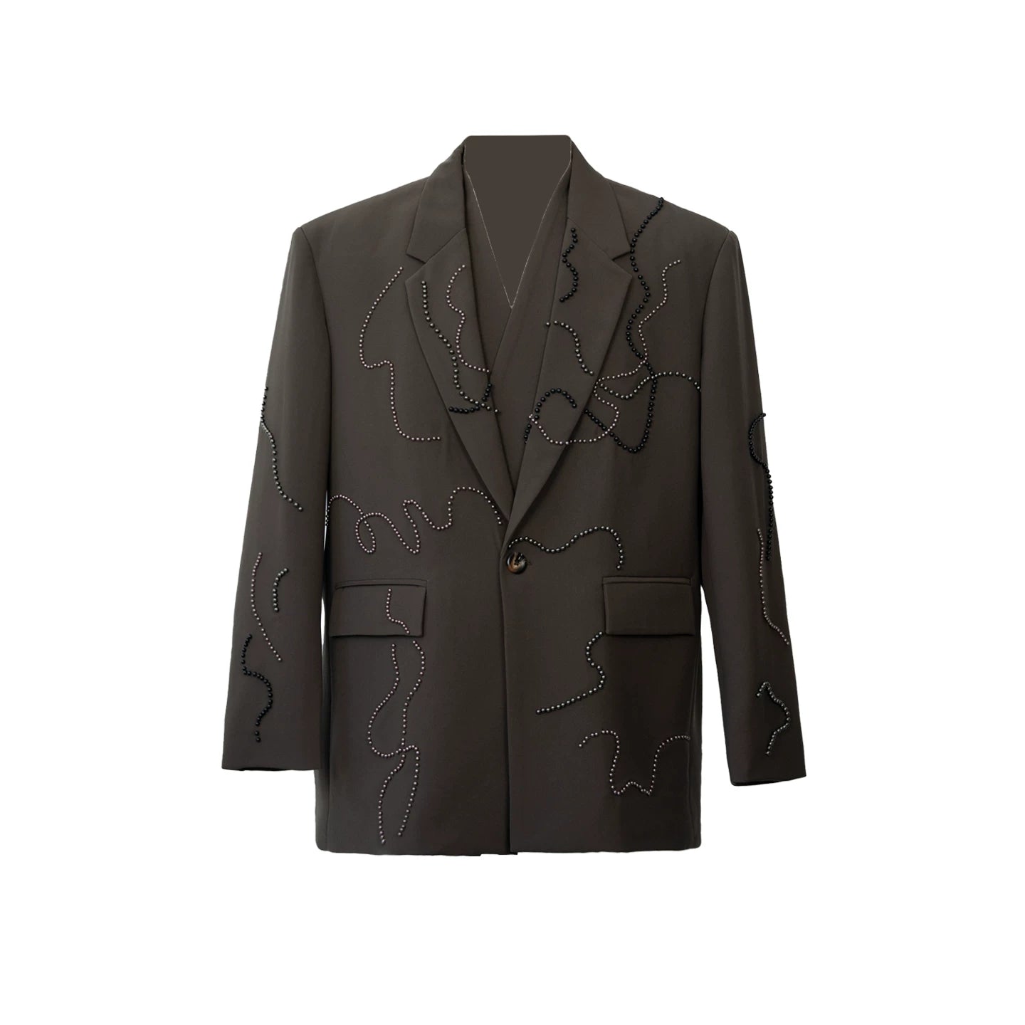 Nebula Circuit Beaded Statement Blazer