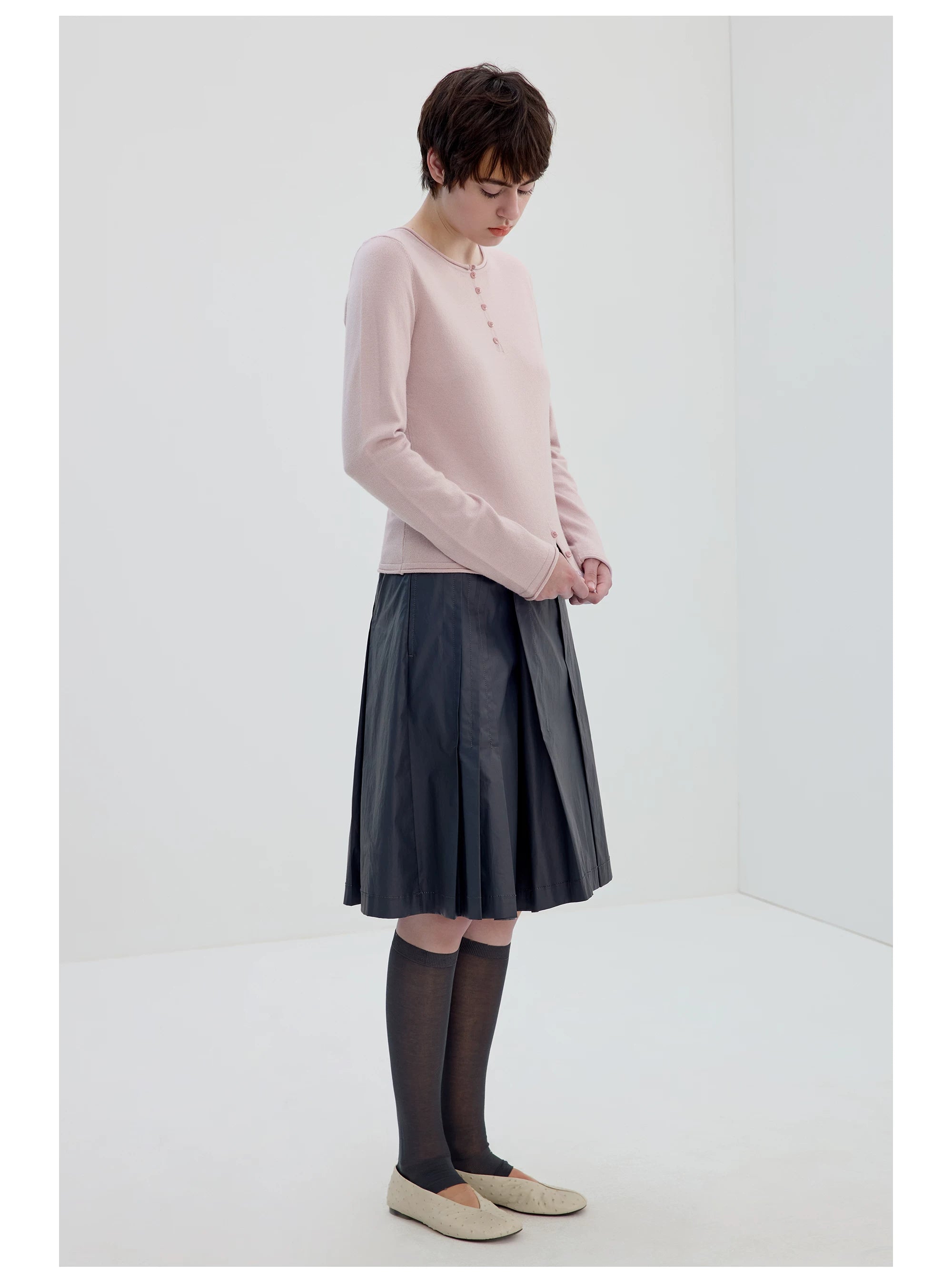 Wrap Pleat Tech Skirt