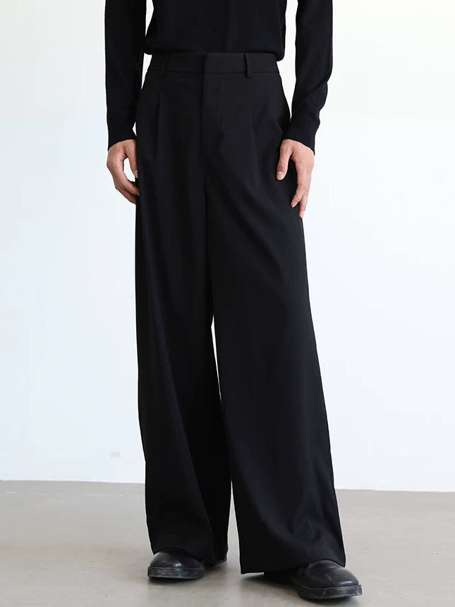 Black Tailored Wide Trousers