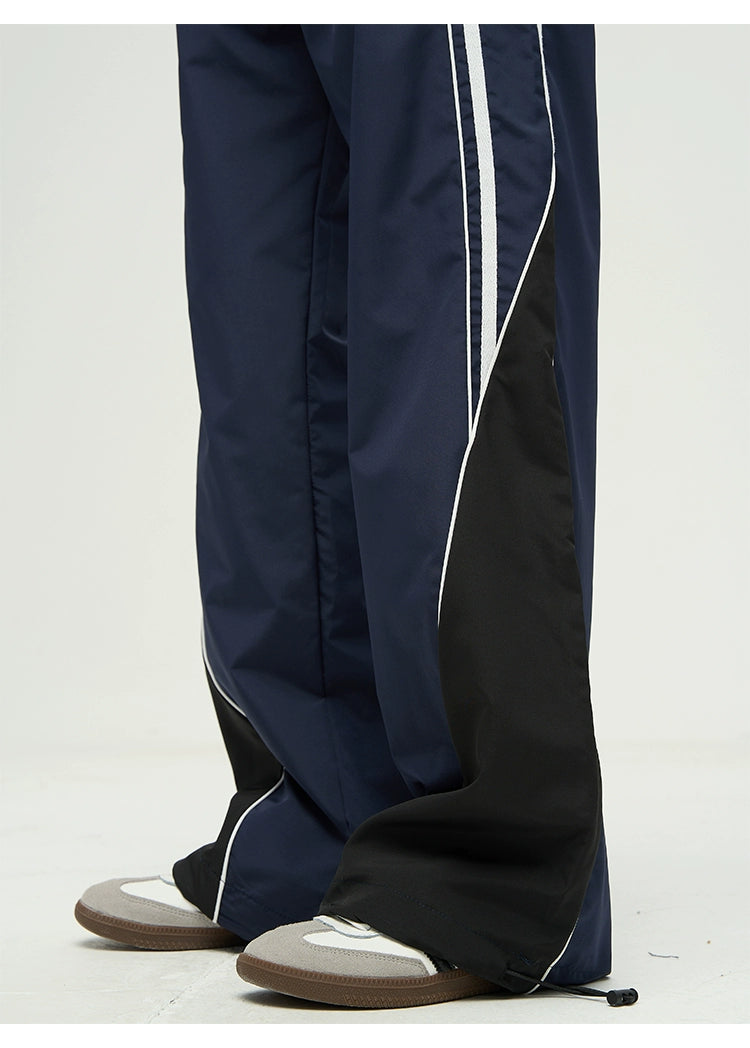 Colorblock Wide Leg Track Pants