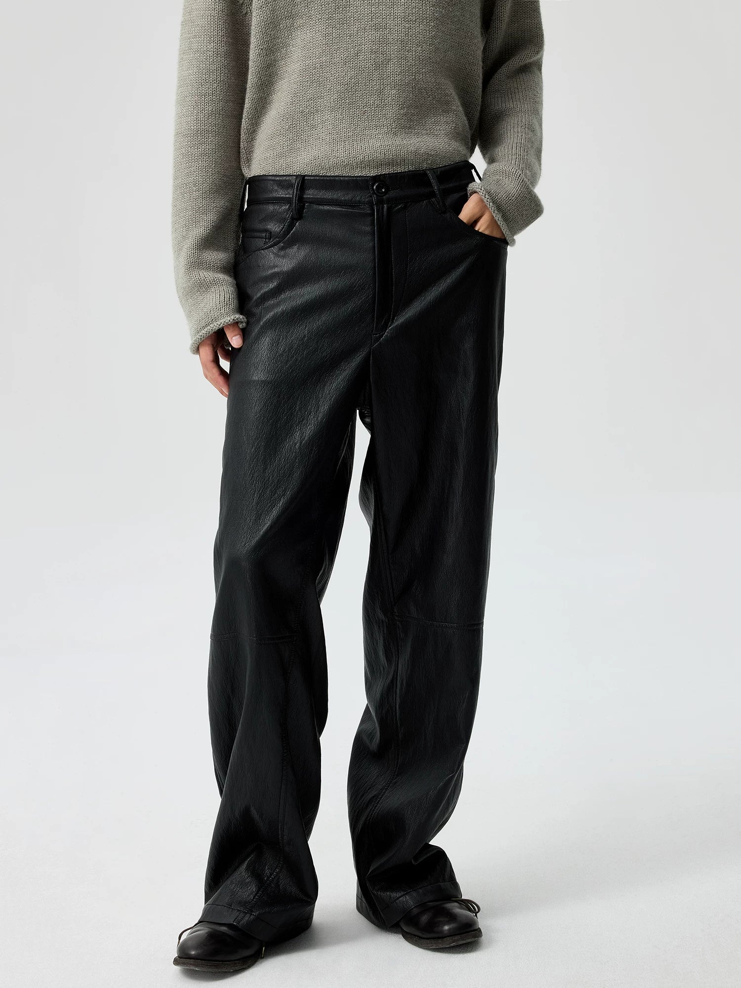 Noirline Wide-Leg Leather Pants