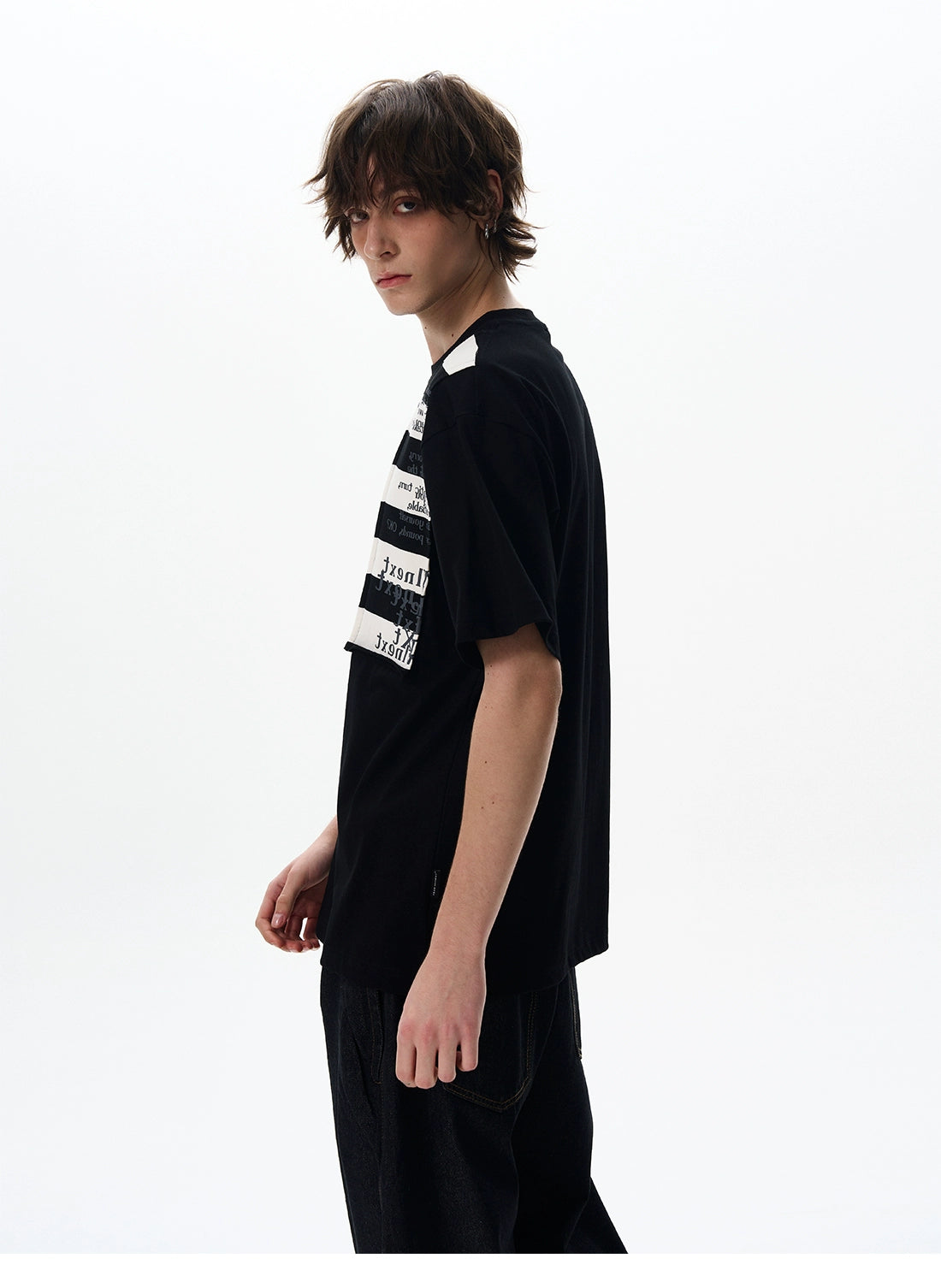 Graphic Stripe Patchwork Tee