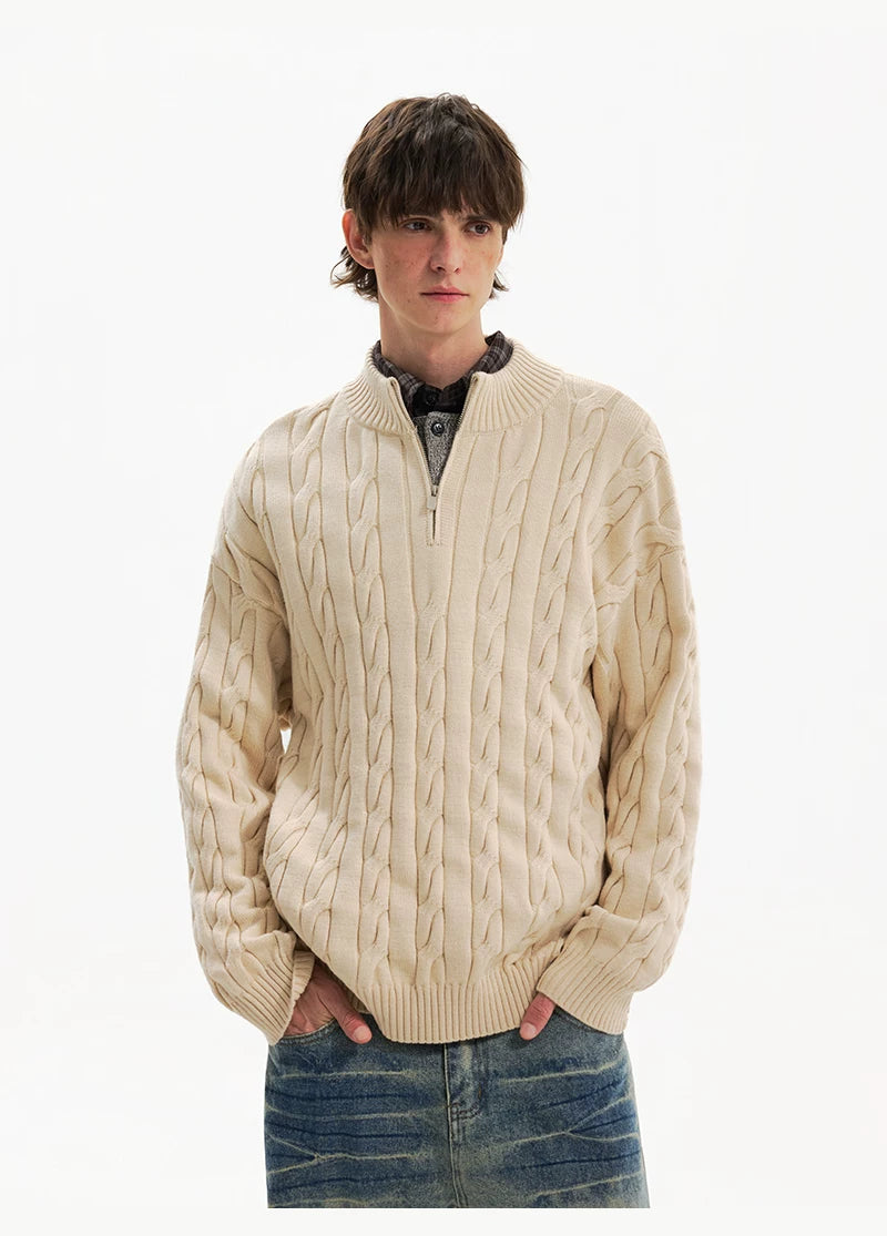Stonebraid Half-Zip Knit