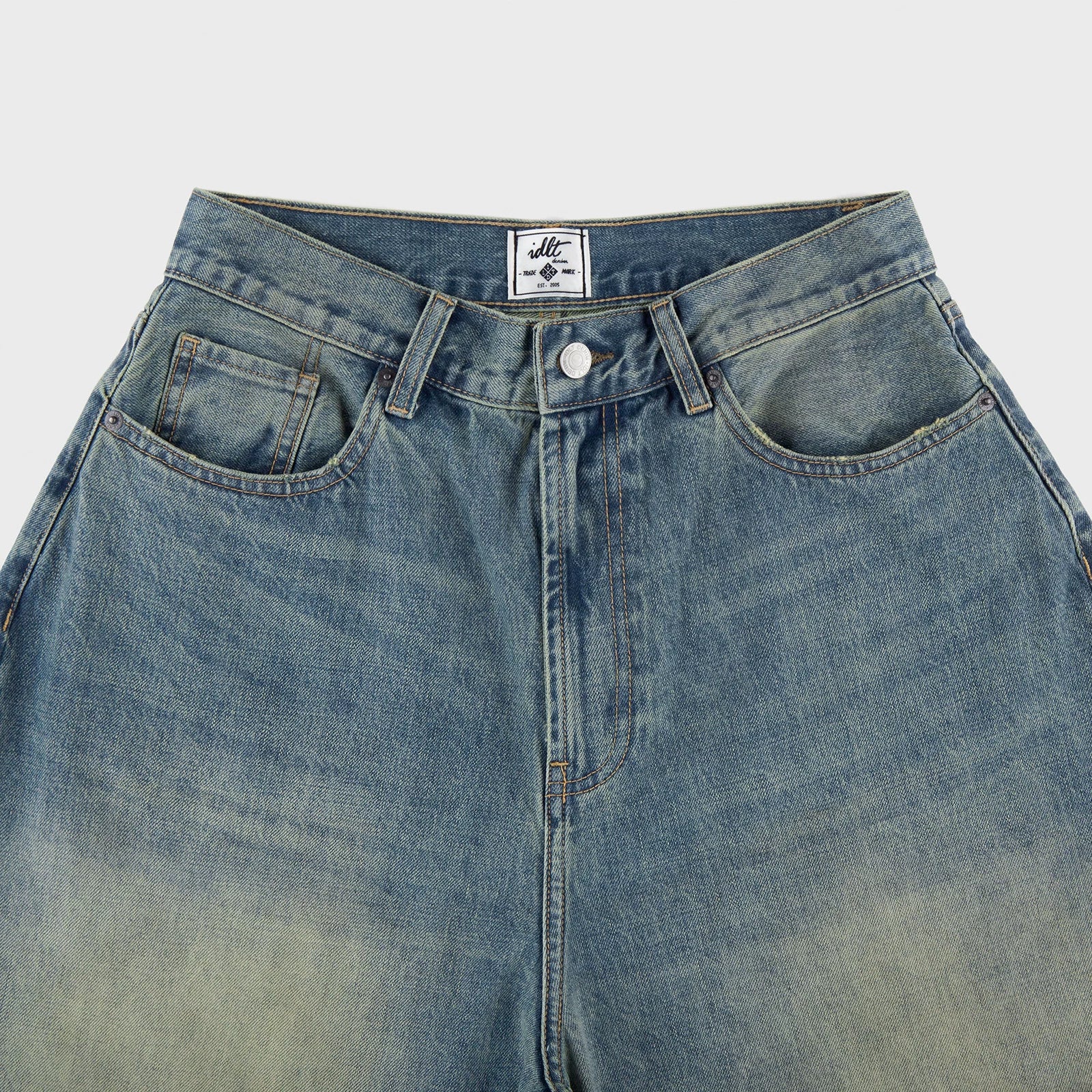Sunfade Vintage Wash Wide-Leg Jeans