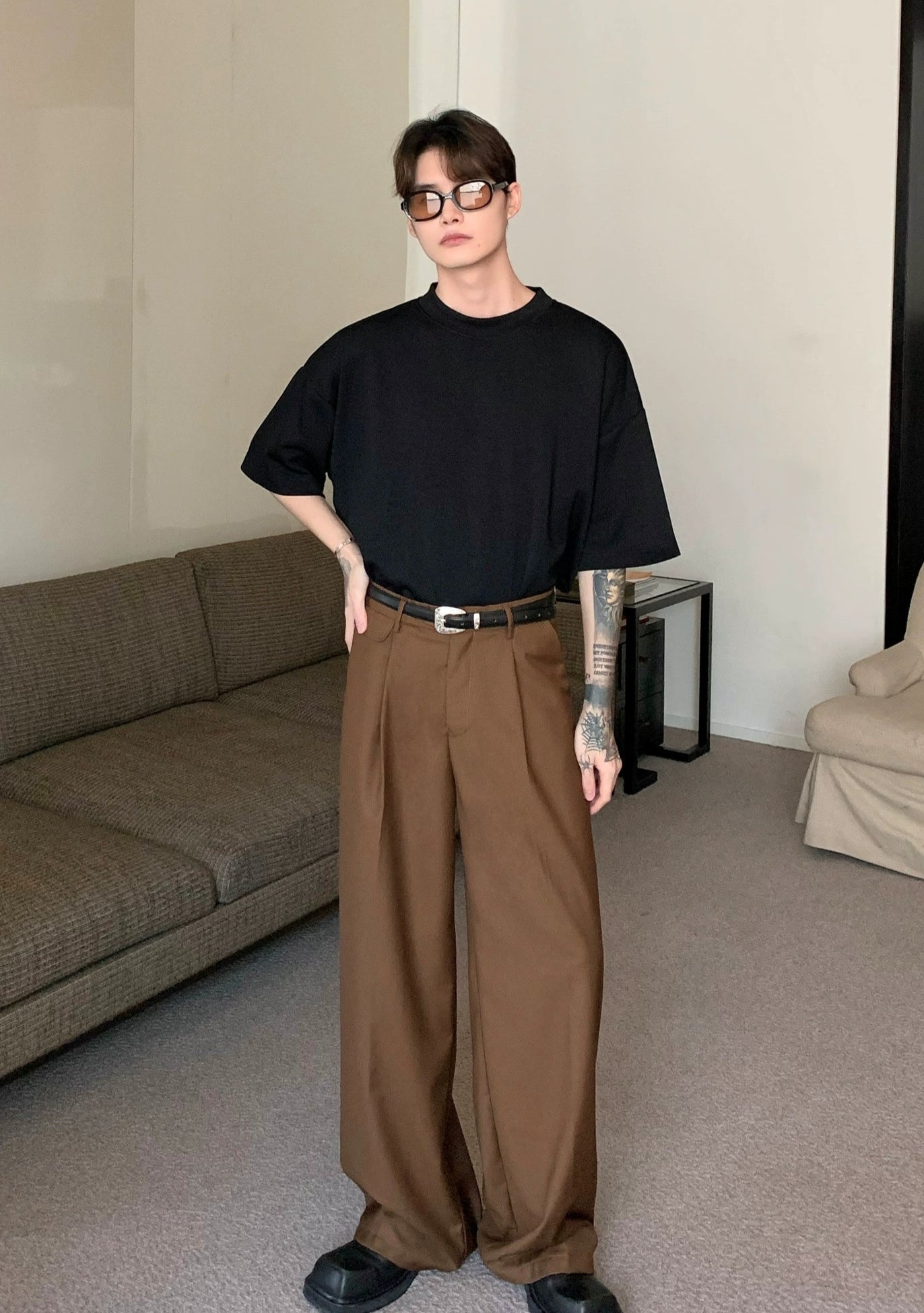 Wide-Leg Dress Pants