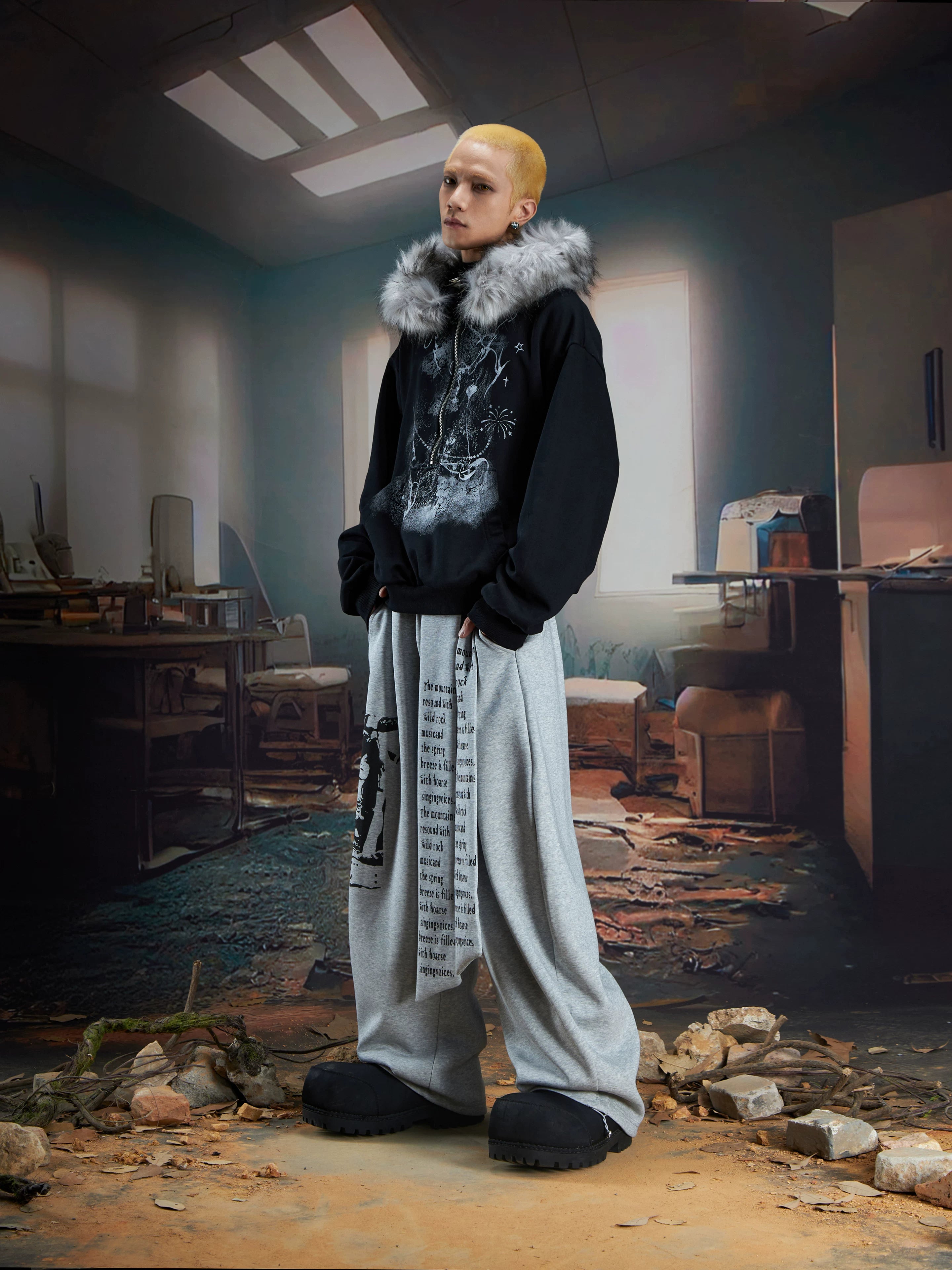 Manifest Verse Draped Panel Joggers