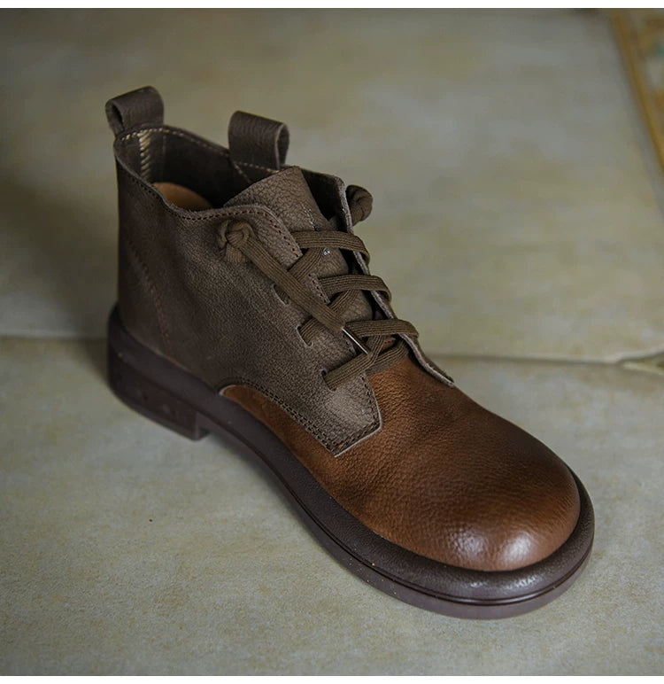 Tavira Two-Tone Leather Lace-Up Shoes