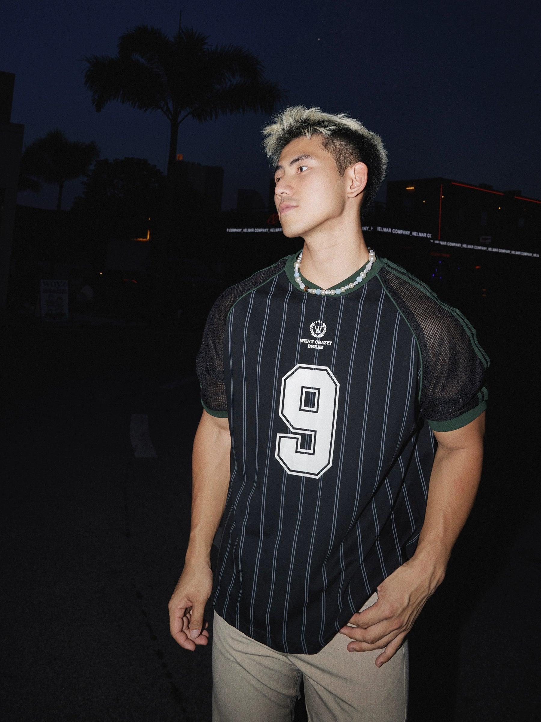 Vintage Pinstripe Baseball Jersey Shirt