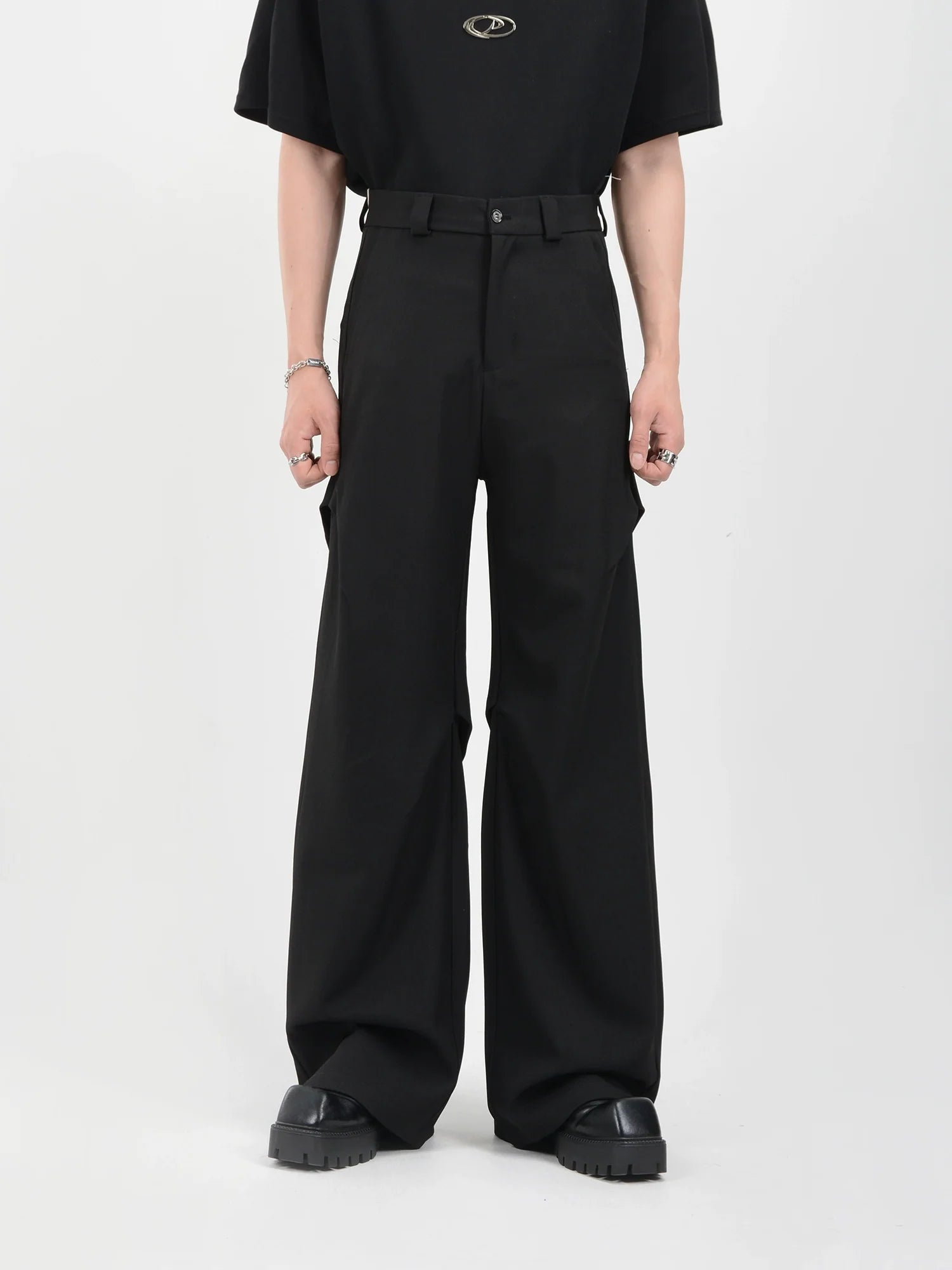 Drape Straight-Leg Trousers