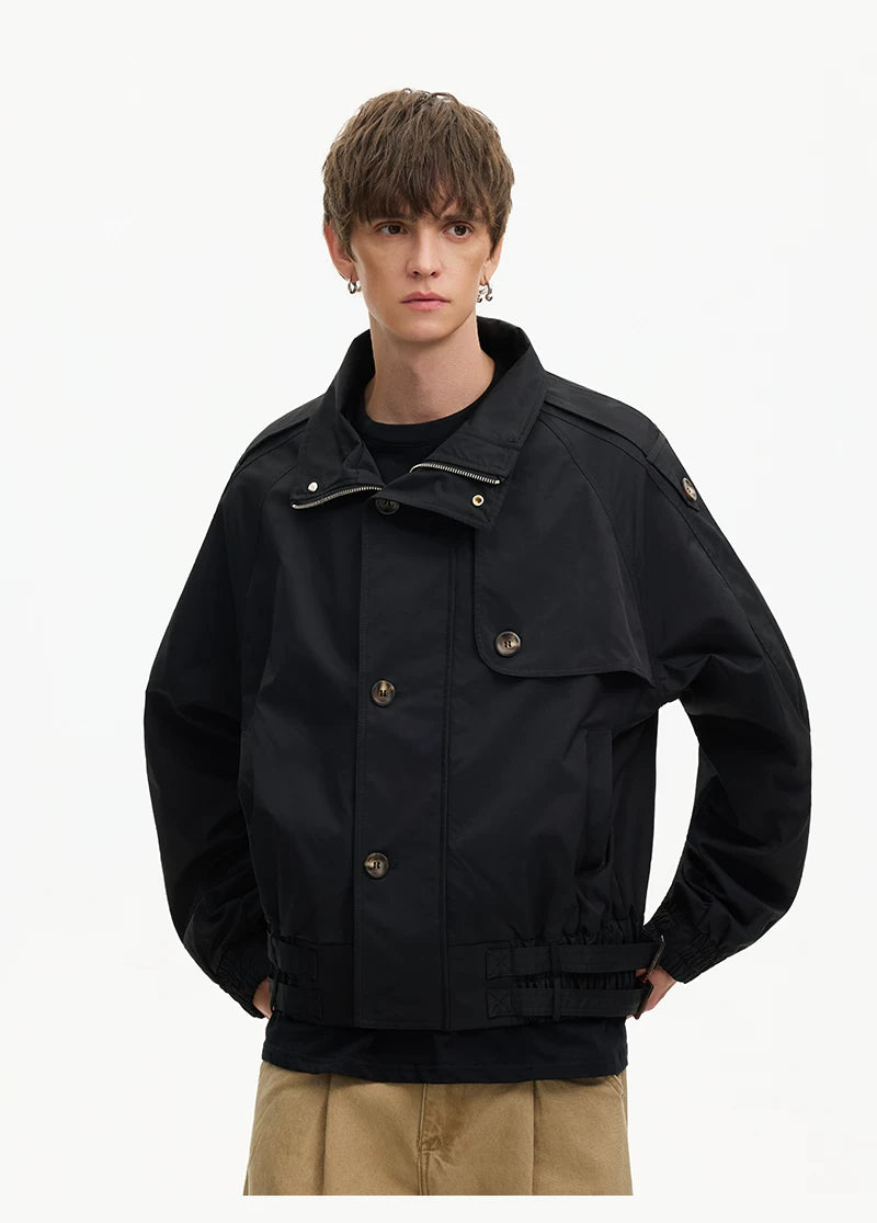 Cinch-Hem Windbreaker Jacket