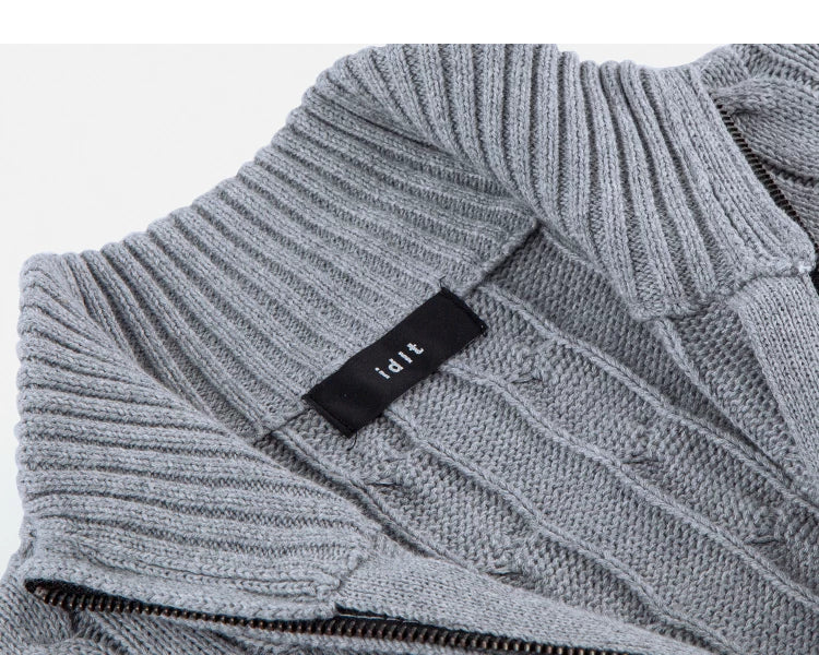 Cable Crest Full-Zip Aran Cardigan