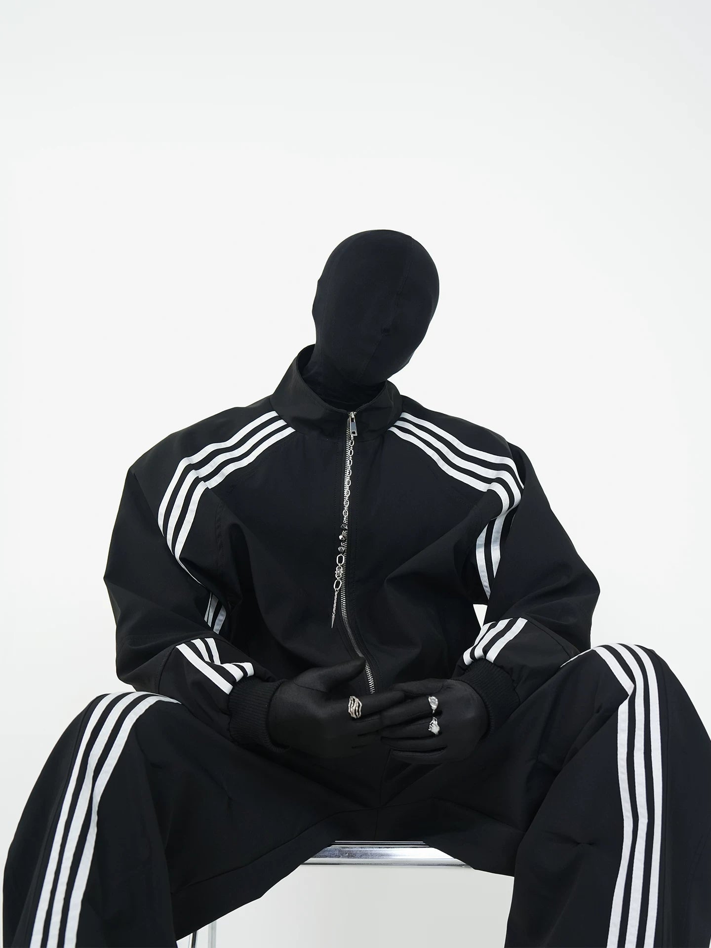 Ghostline Triple‑Stripe Track Suit Set