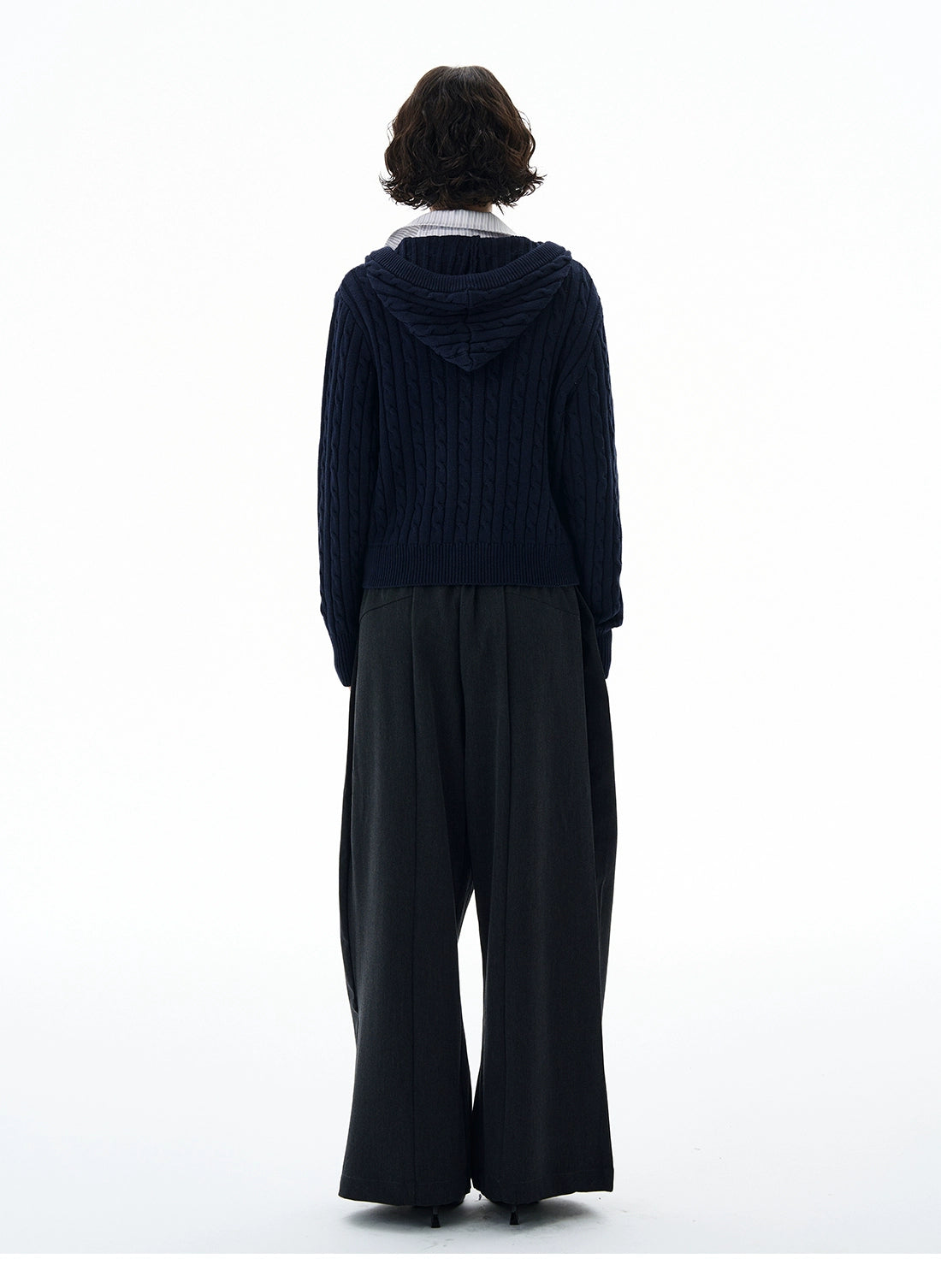 Noir Knit Zip Hoodie